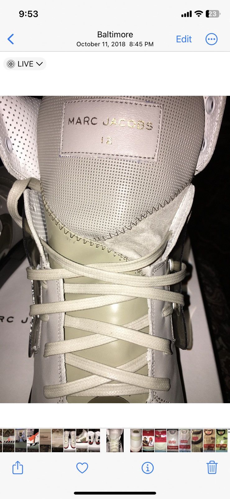 Marc Jacobs Marc Jacobs High Top Sneaker - DS size 12 Size US 12 / EU 45 - 4 Thumbnail