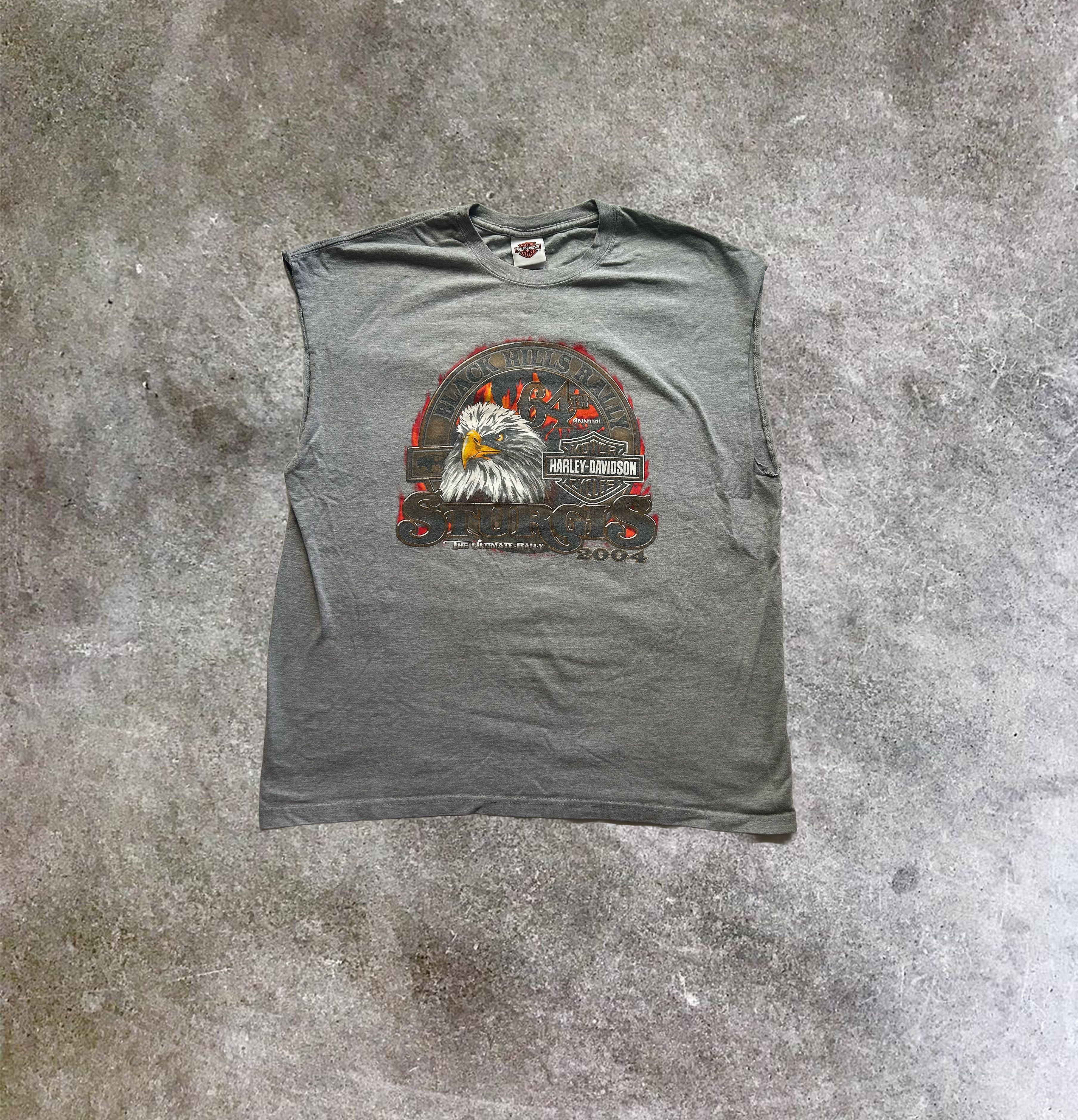 Harley Davidson Vintage Y2K Harley Davidson Sturgis Cutoff (XL) Size US XL / EU 56 / 4 - 1 Thumbnail