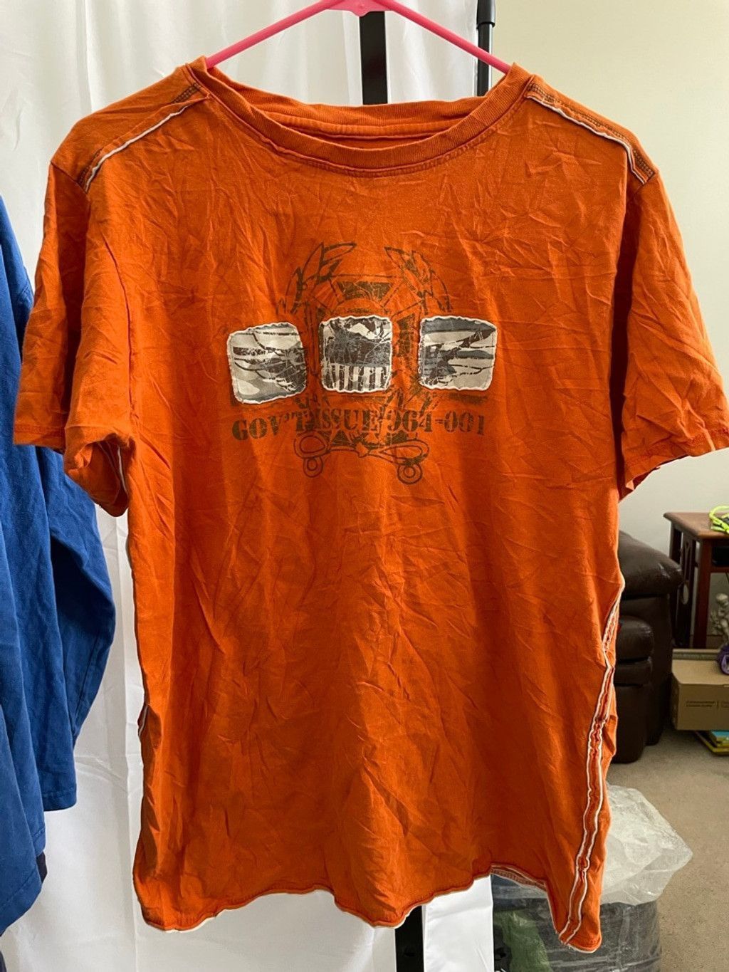Faded Glory Men's Faded Glory Orange XL Short Sleeve Tee Size US XL / EU 56 / 4 - 2 Thumbnail