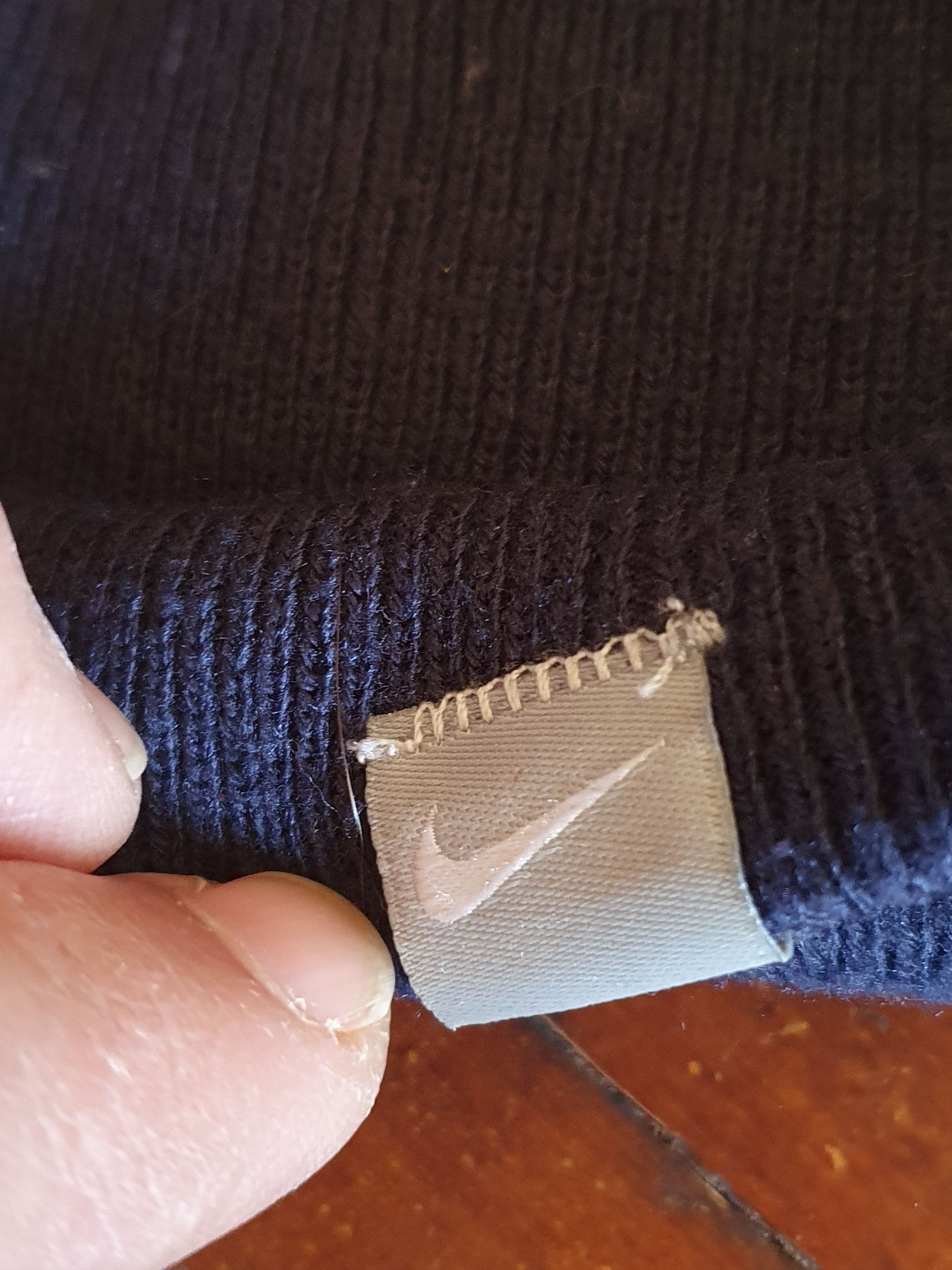 Nike × Vintage Nike Small Swoosh Beanie Winter Hat Size ONE SIZE - 3 Thumbnail