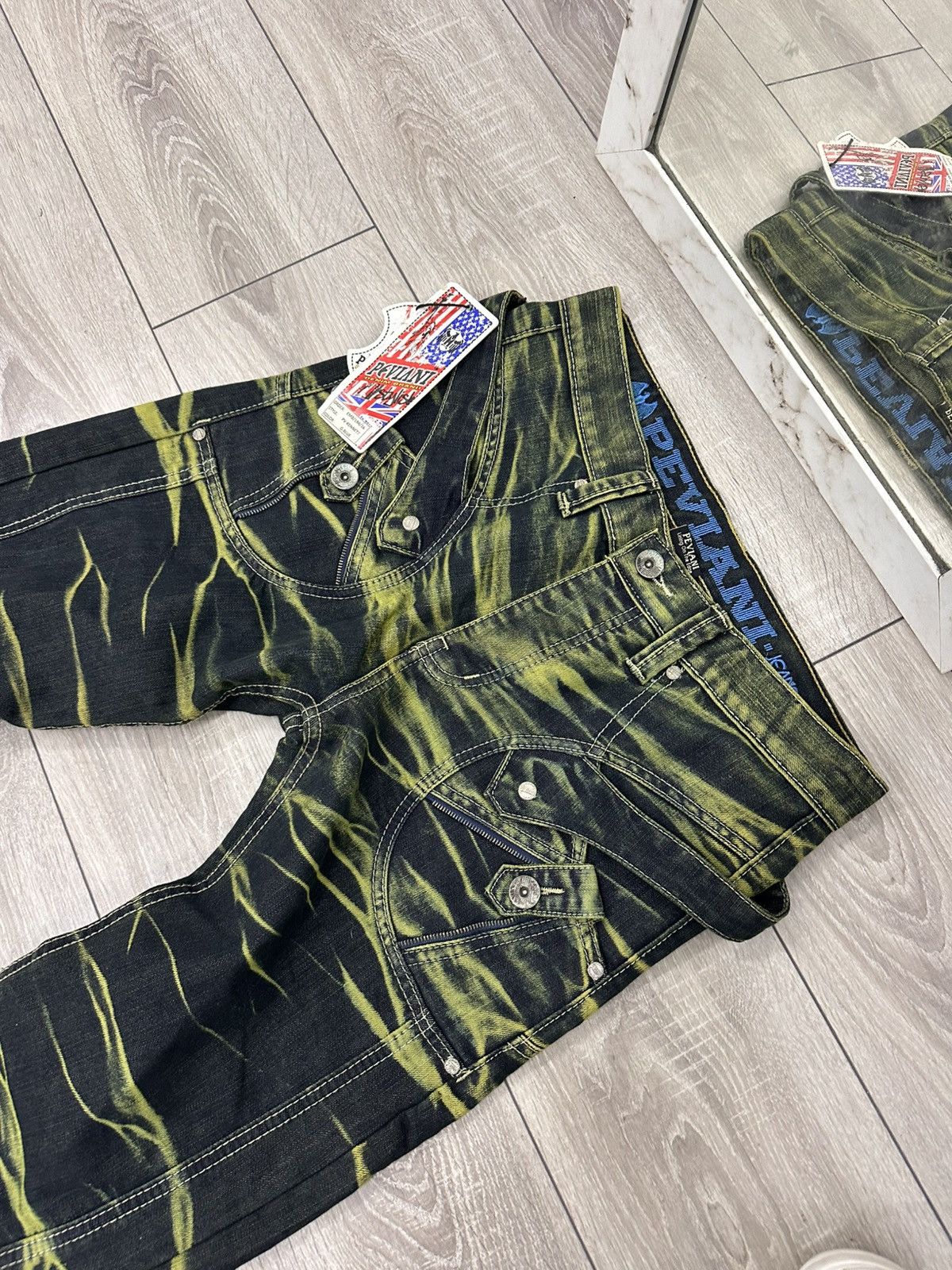 Japanese Brand Faded Y2K Bootcut Jeans Size US 32 / EU 48 - 7 Thumbnail