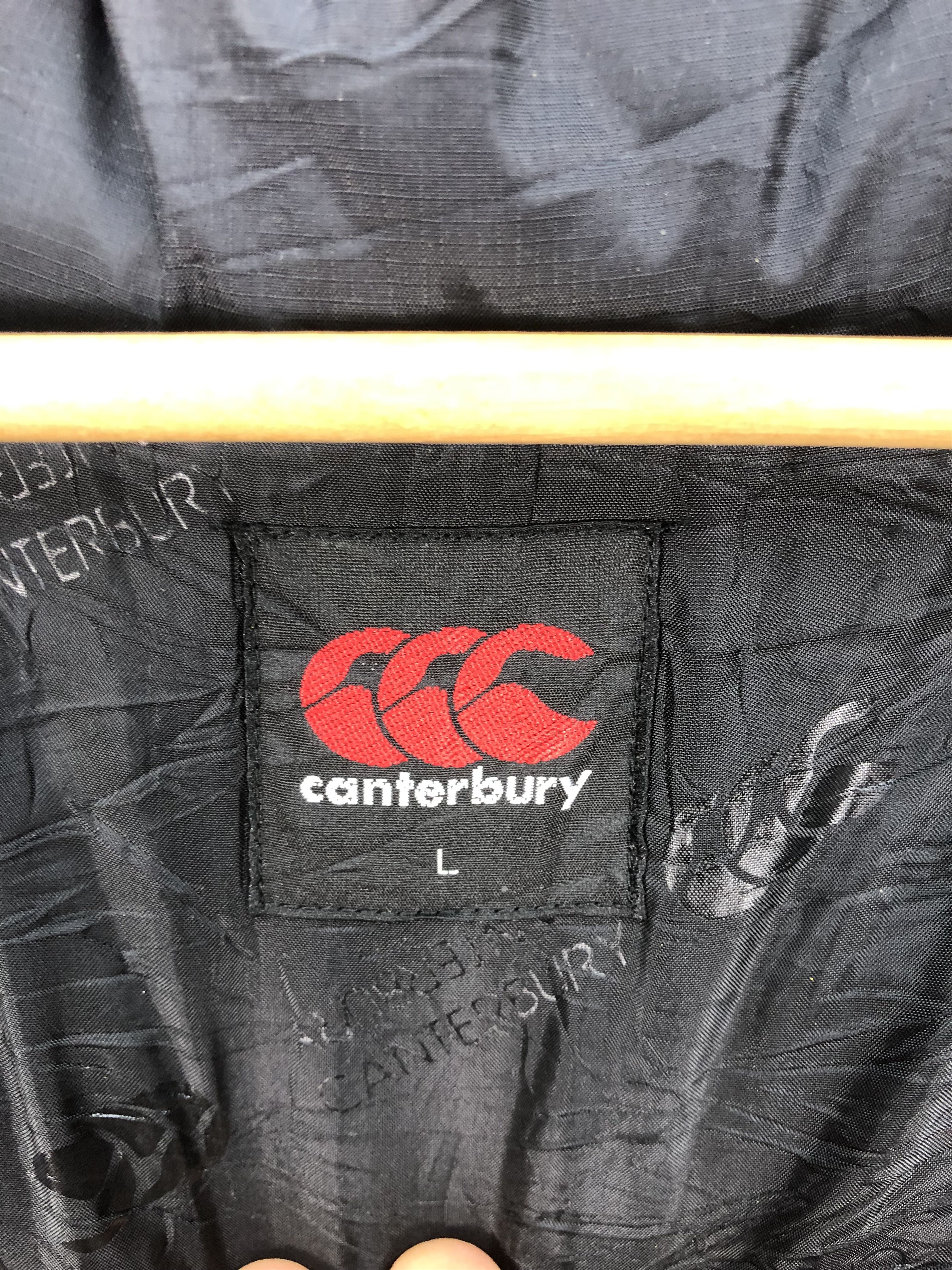 Canterbury of New Zealand × Vintage Vintage Canterbury All Black Long Coach Windbreaker Jacket Size US XL / EU 56 / 4 - 14 Thumbnail