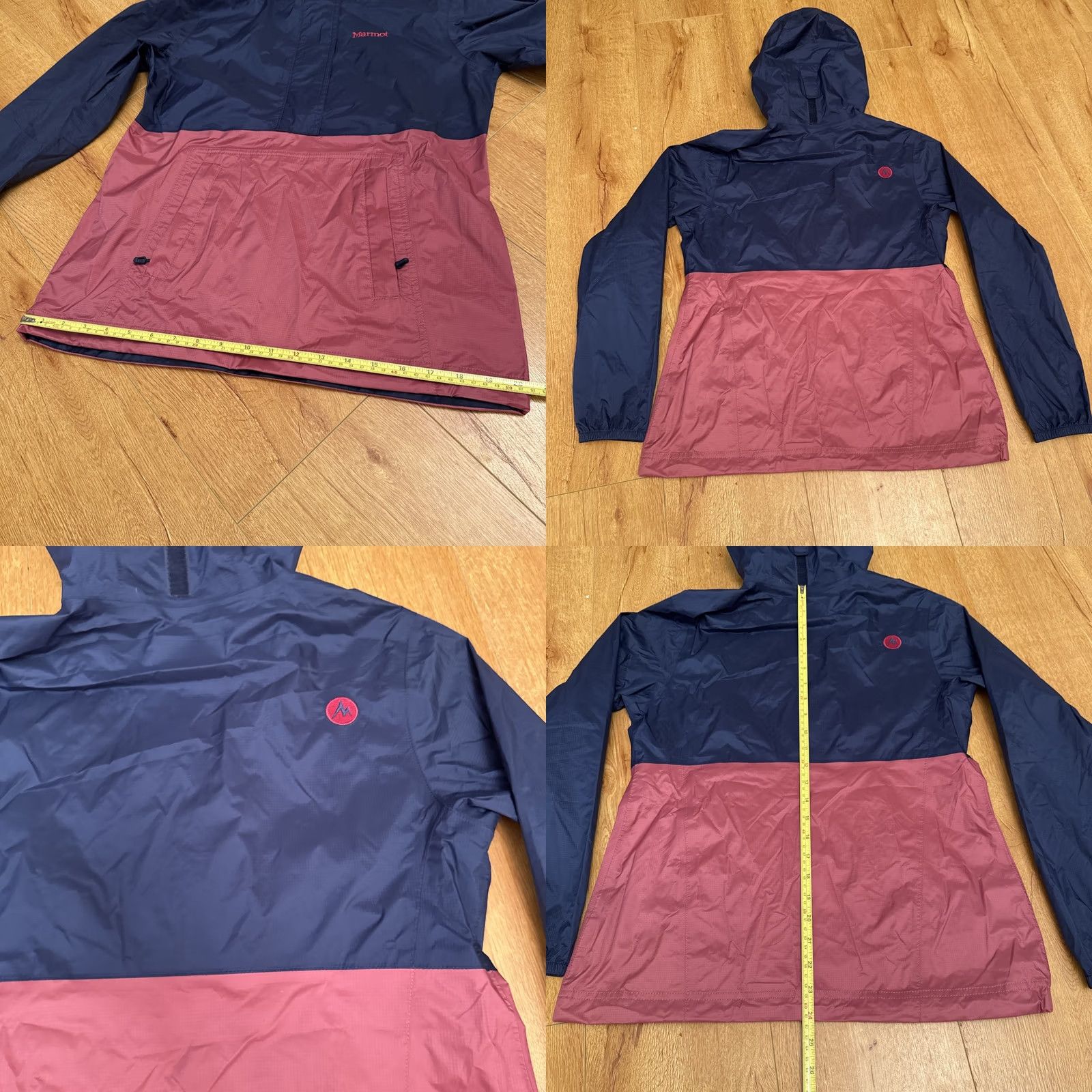 Marmot Marmot PreCip Eco Hooded Packable Rain Jacket Navy Blue Pink Half Zip XS Jacket Teens L Blue Hooded Rainwear Mens? Size L / US 10 / IT 46 - 8 Thumbnail