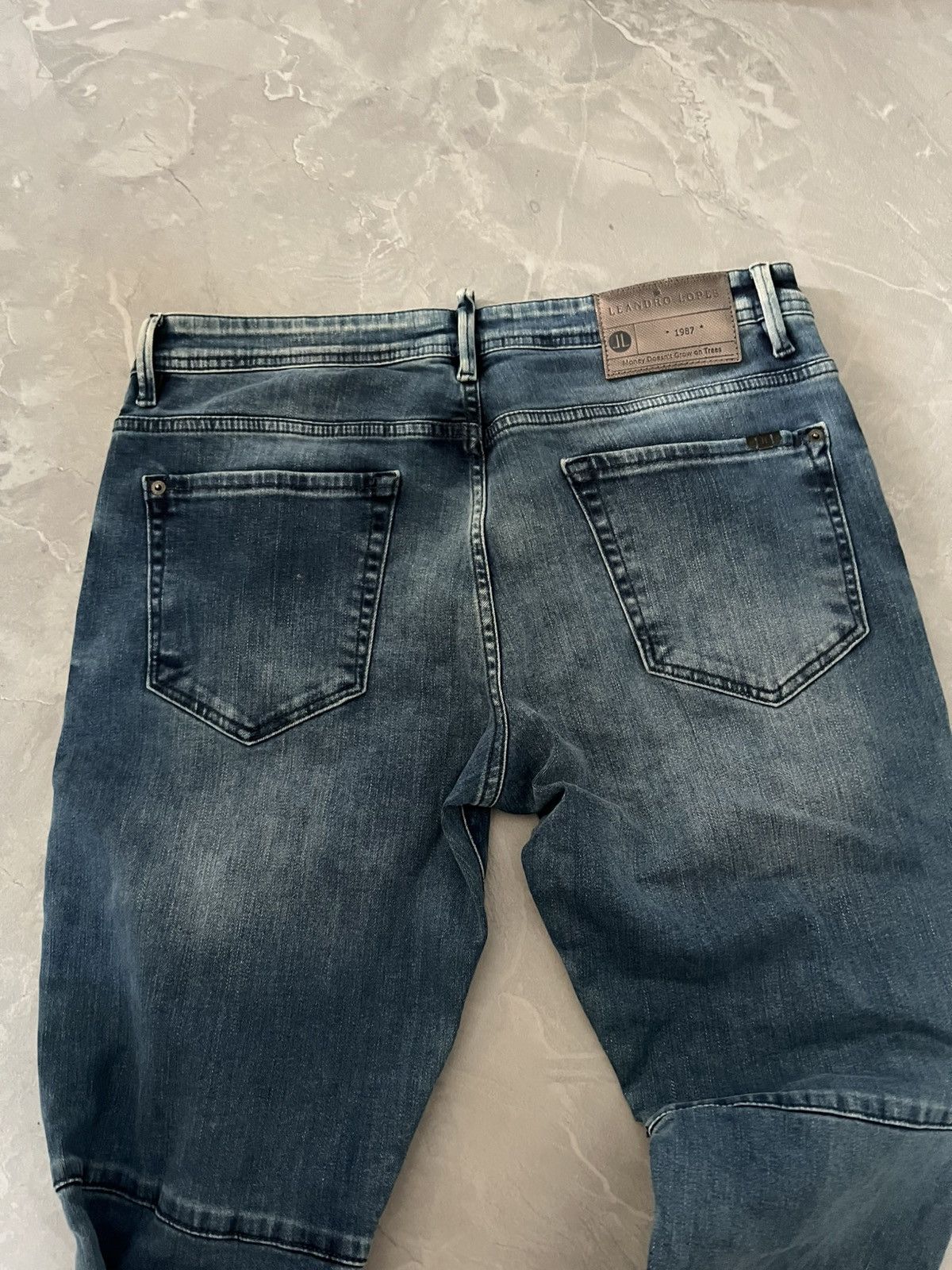 Japanese Brand Flared Distressed Heavy Jeans / Undercover Style Faded 90 Size US 35 - 4 Thumbnail