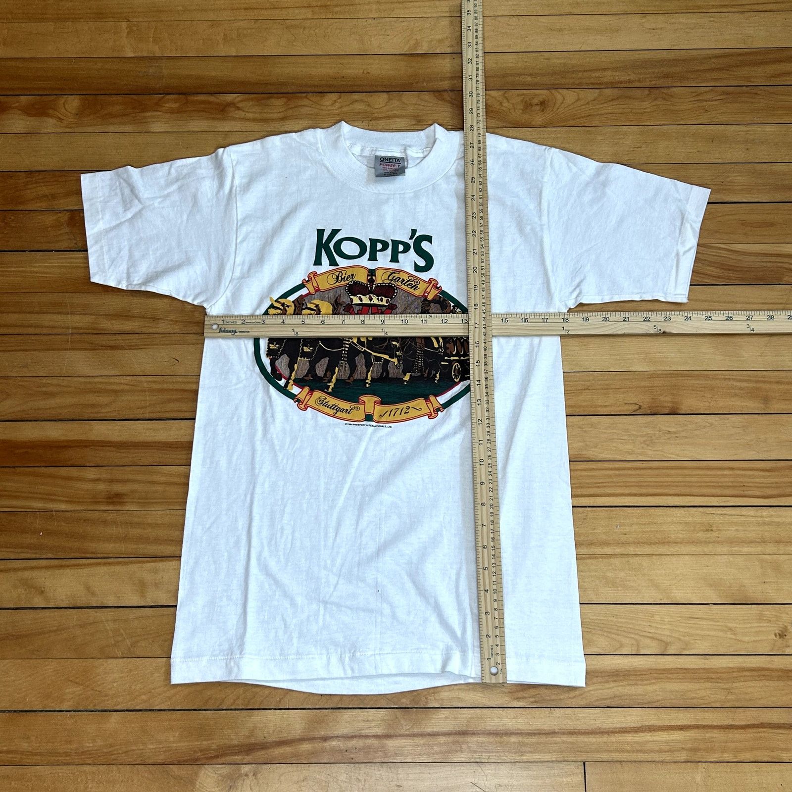 Vintage Vintage Kopps Bier Garten White T-Shirt Medium Size US M / EU 48-50 / 2 - 5 Thumbnail