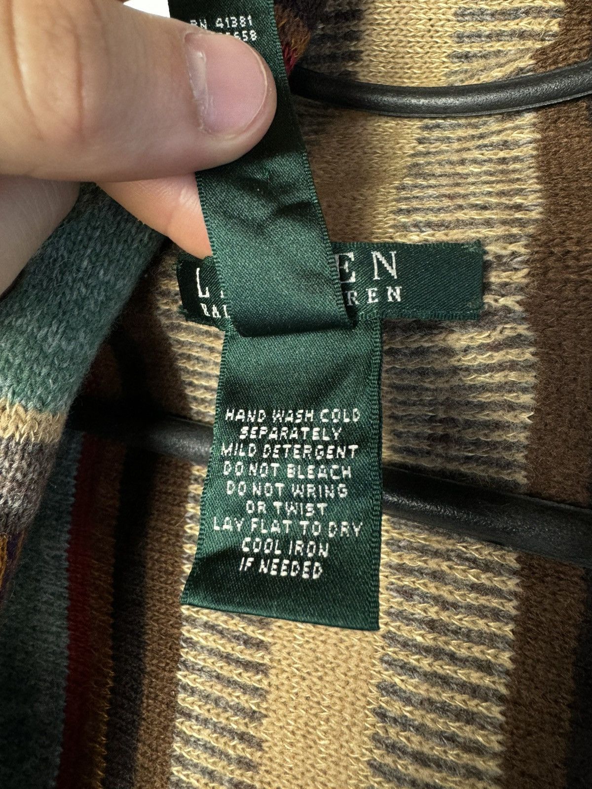 Lauren Ralph Lauren × Vintage Lauren Ralph Lauren Stripes Wool/Linen Cardigan Size S / US 4 / IT 40 - 8 Thumbnail