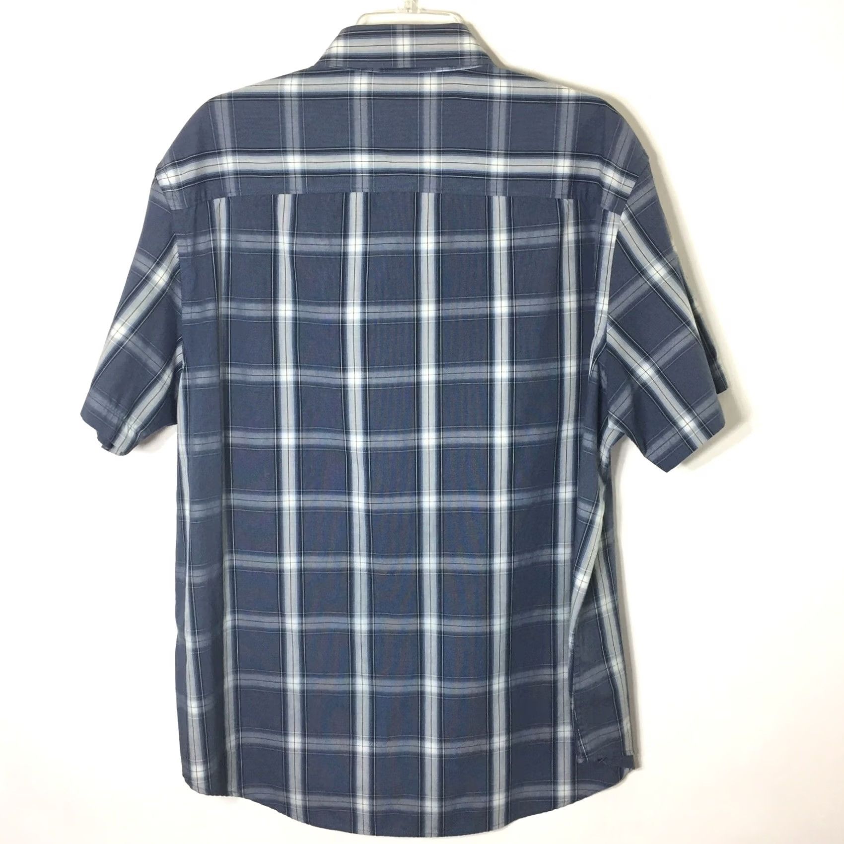 Vintage Axist Slim Fit Shirt Mens XXL Blue Check Short Sleeve Button-Up Size US XXL / EU 58 / 5 - 6 Thumbnail