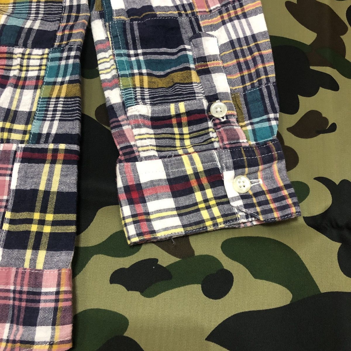 Bape Bape Pirate Store Flannel Patchwork B/D Shirt Size XS / US 0-2 / IT 36-38 - 8 Thumbnail