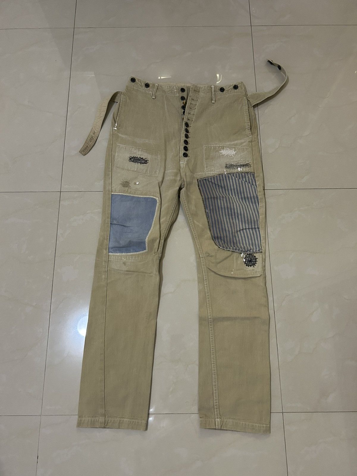 Kapital Farmer patchwork pants