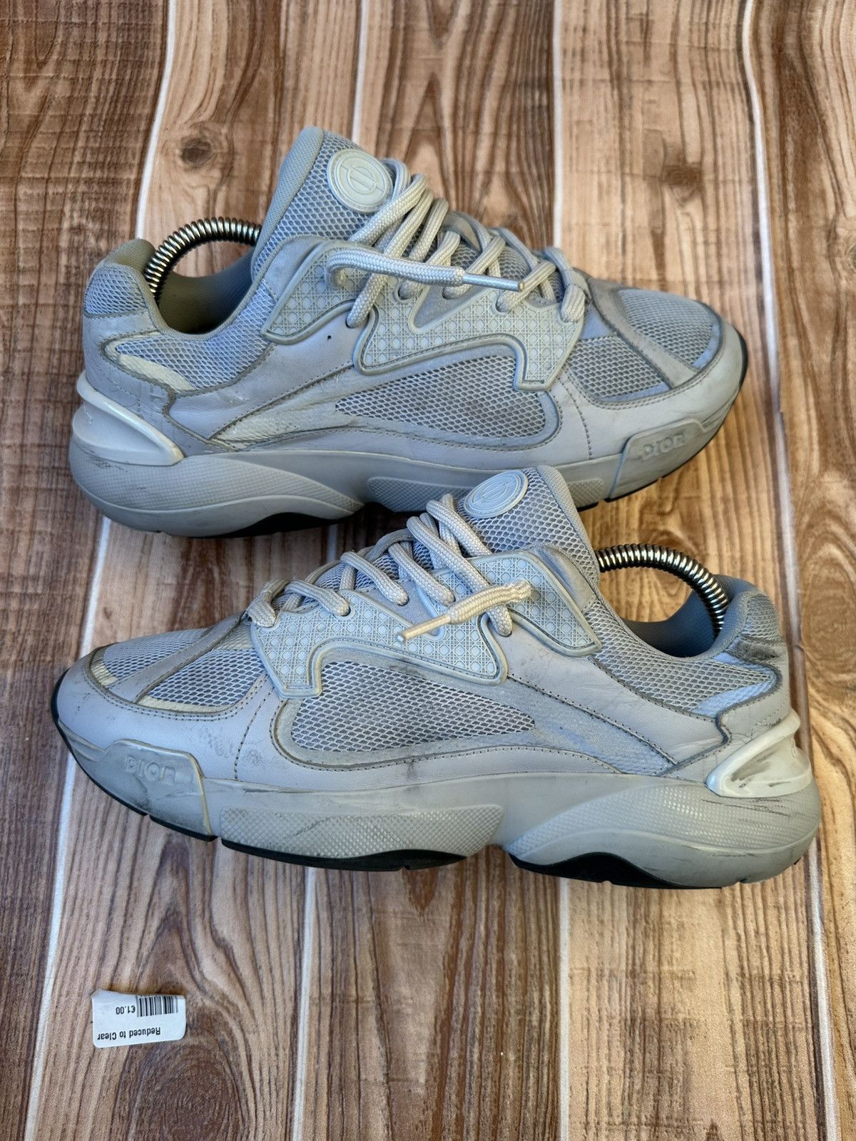 Dior DIOR B24 Mesh Leather Lowtop Sneakers Size US 6 / EU 39 - 8 Thumbnail