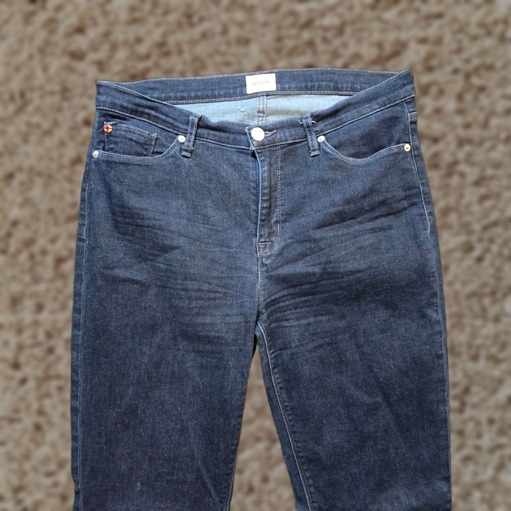 Hudson Hudson Jeans Womens 31 Raw Hem Bootcut Crop Natalie Midrise Denim Jeans Blue 5-Pocket Regular Stretch Vintage: No (If not vintage) Size 24" / US 00 / IT 34 - 1 Thumbnail