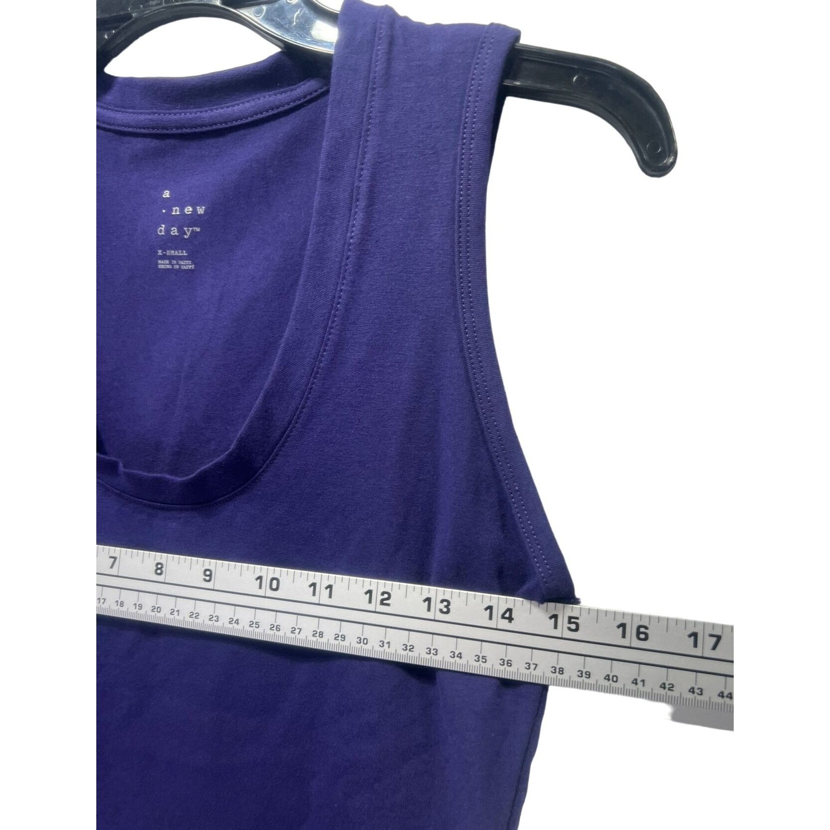 Other A New Day - Women's U-Neck Slim Fit Tank Top - Navy Blue - E Size XS / US 0-2 / IT 36-38 - 5 Thumbnail