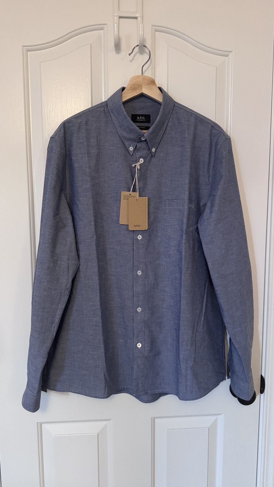 A.P.C. A.P.C. Blue Edouard Shirt Size US L / EU 52-54 / 3 - 1 Thumbnail
