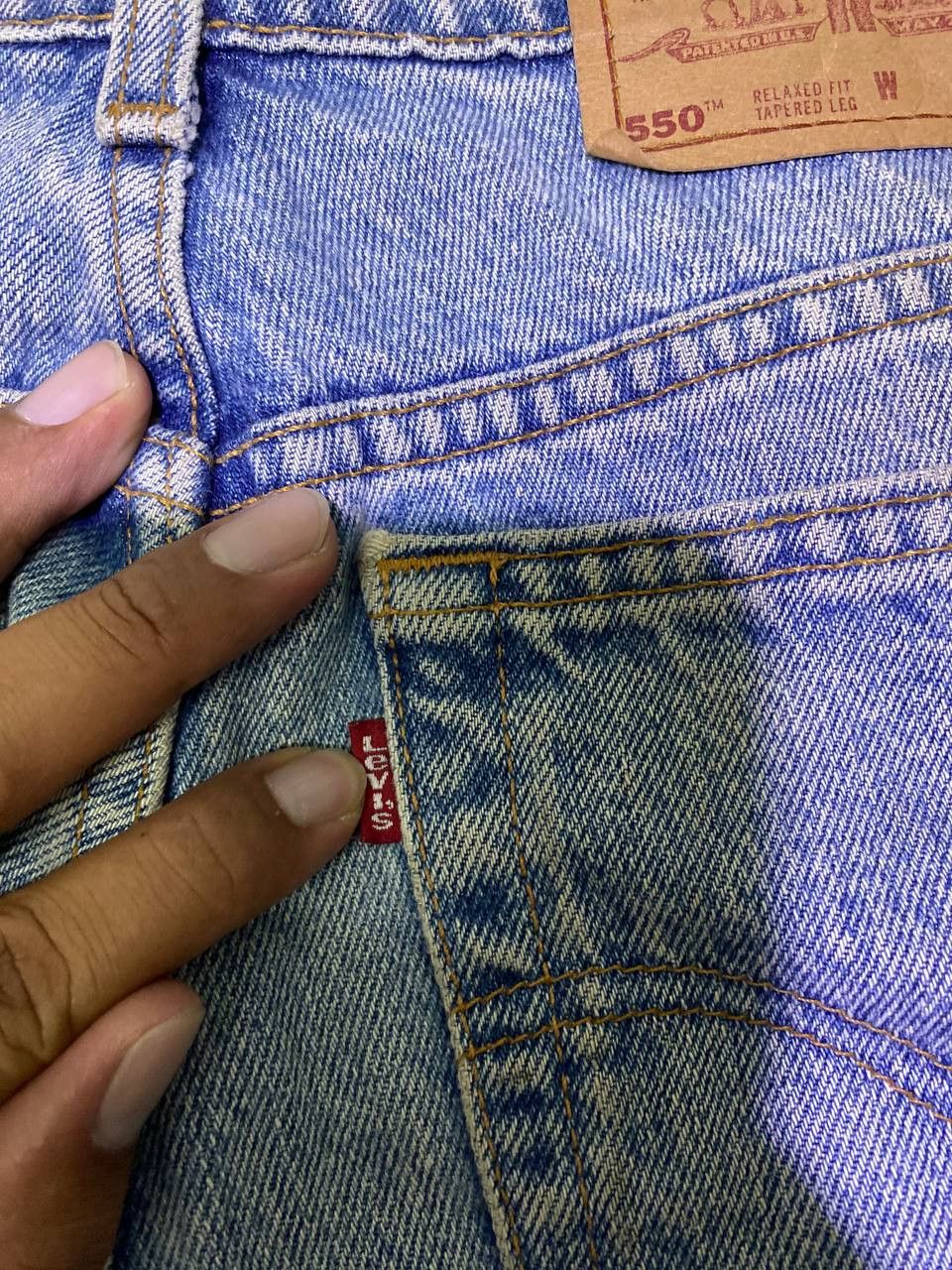Levi's vintage levis 550 lightwash denim nice design Size US 32 / EU 48 - 5 Thumbnail