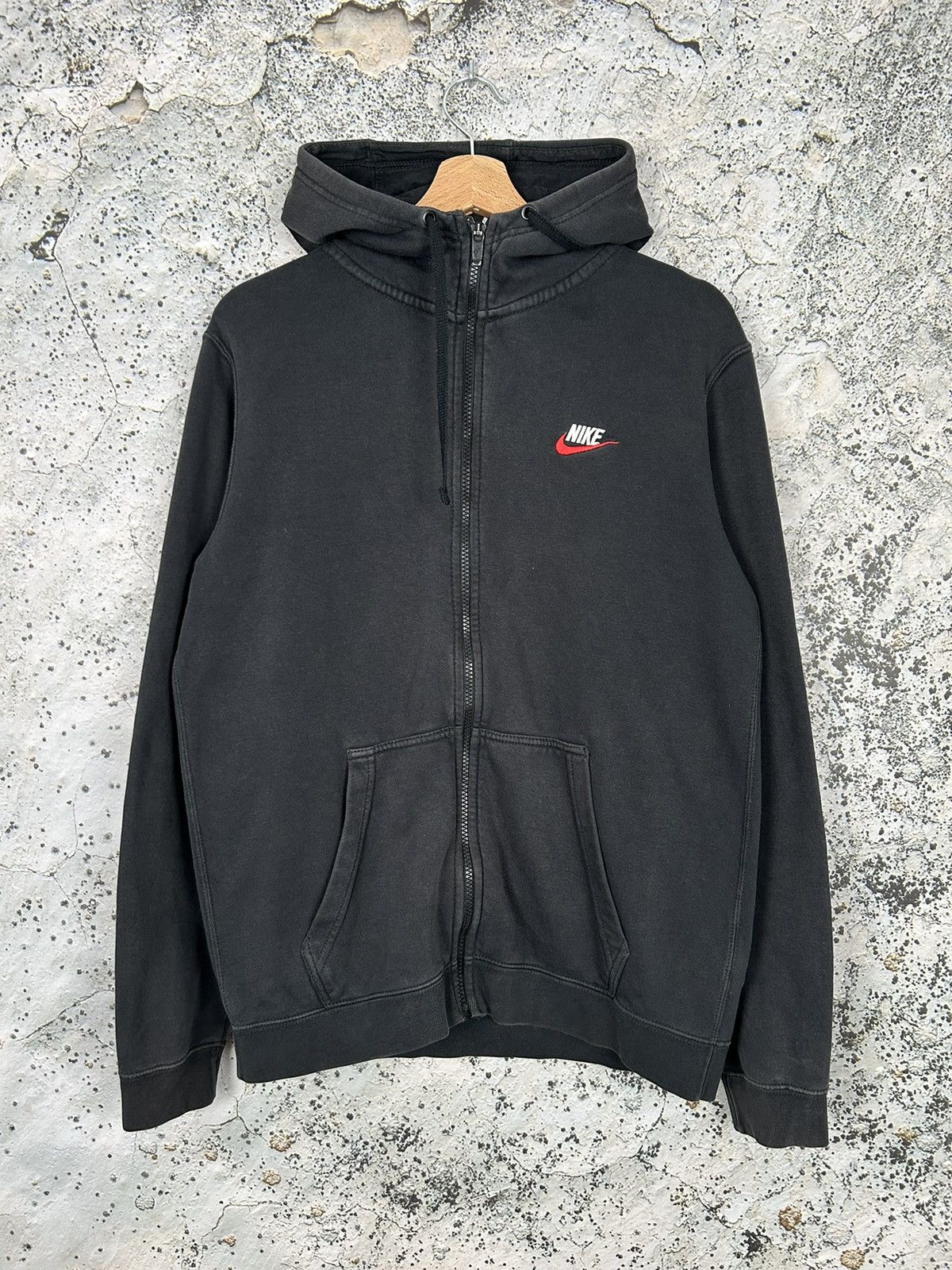 Nike Nike Zip Hoodie Black Streetwear Drill Vintage Rap Size US M / EU 48-50 / 2 - 1 Thumbnail