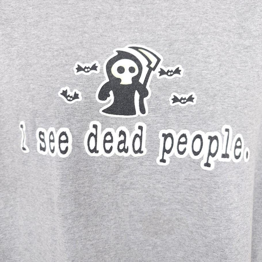 Vintage Vintage I See Dead People T Shirt Mens Size XL Gray Y2K Glow Size US XL / EU 56 / 4 - 2 Thumbnail
