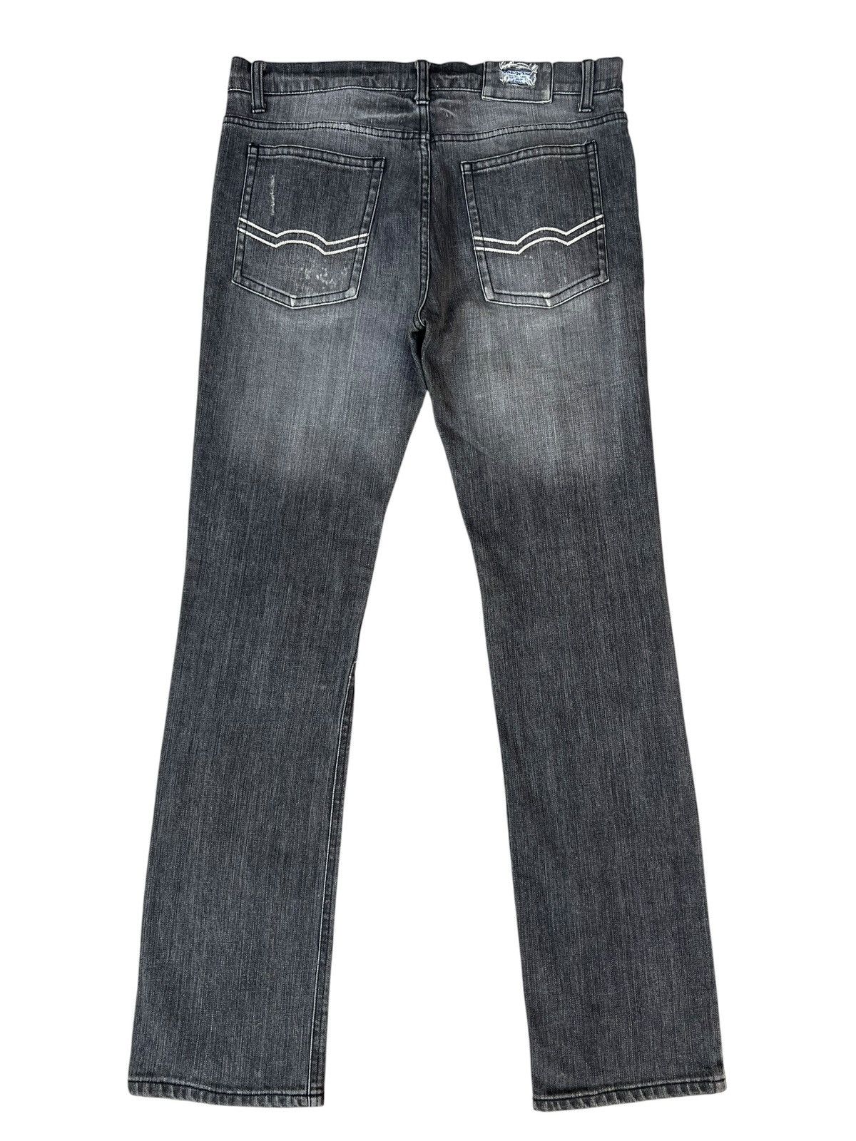 Beams Plus Beams X Vaporize Distressed Stretch Denim Flare Jeans Size US 32 / EU 48 - 13 Thumbnail