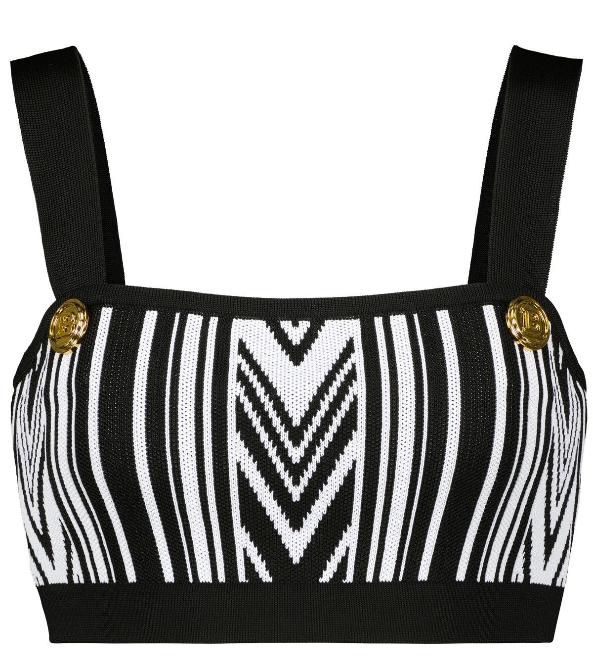 Balmain o1y0625 Tank Top in Black/White Size XS / US 0-2 / IT 36-38 - 1 Thumbnail