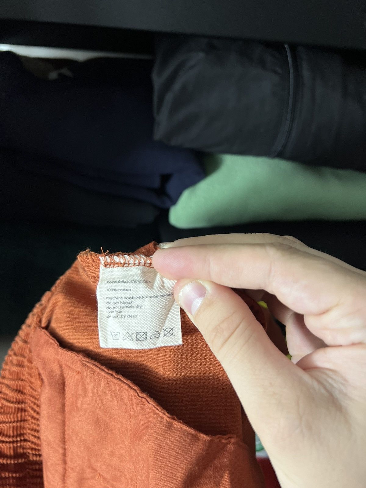 Folk 🍑 Folk Corduroy Chino Pants — Rust Orange — Size 5 (≈ W34) Size US 34 / EU 50 - 9 Thumbnail