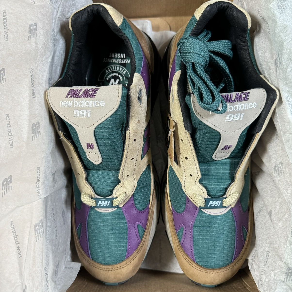 New Balance × Palace New Balance 991 x Palace Teal Made in UK Size US 10.5 / EU 43-44 - 3 Thumbnail