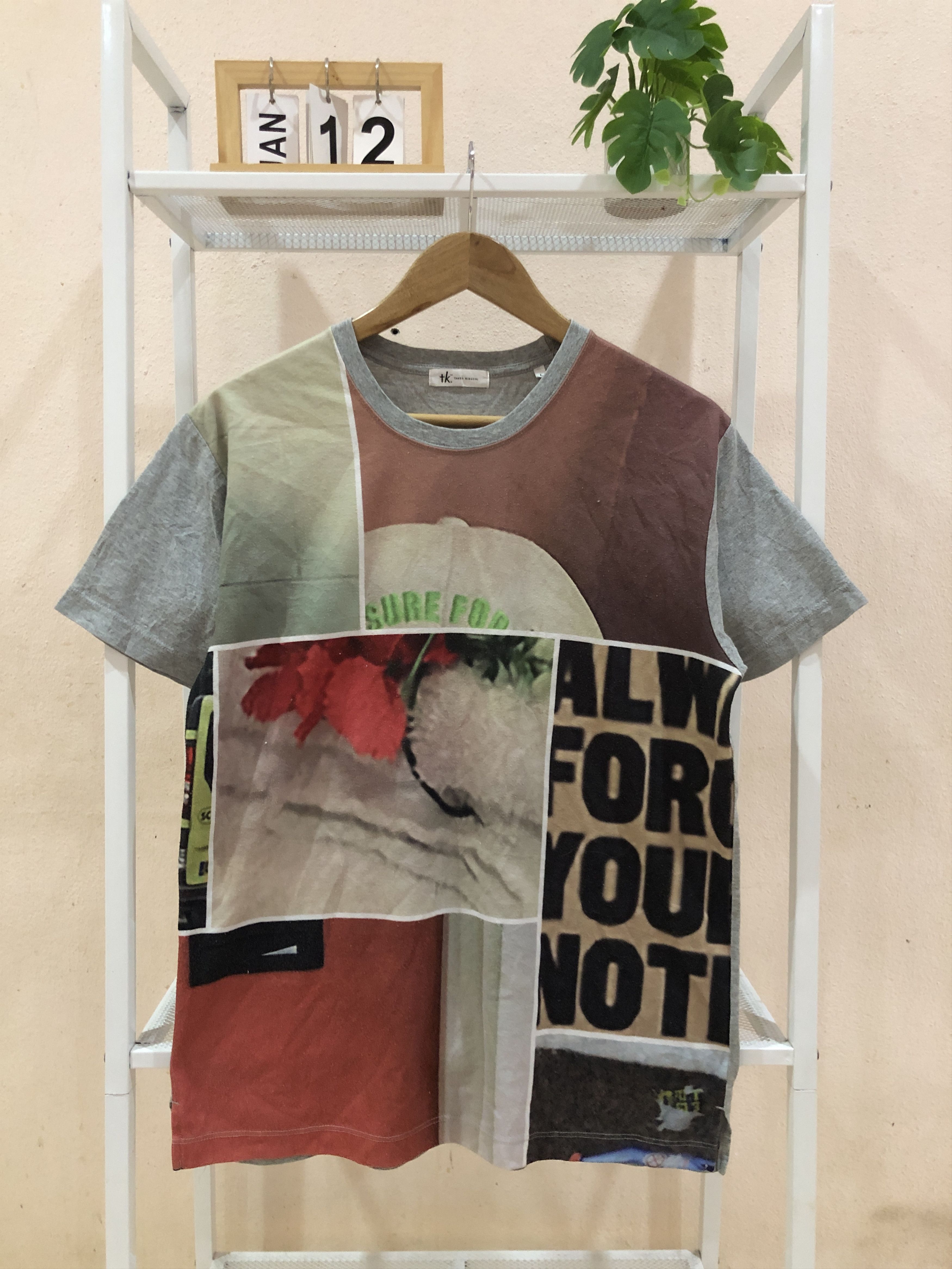 Takeo Kikuchi SURE FOR YOU" "ALWAYS FOR YOU NOTICE Patchwork T shirts Size US L / EU 52-54 / 3 - 1 Thumbnail