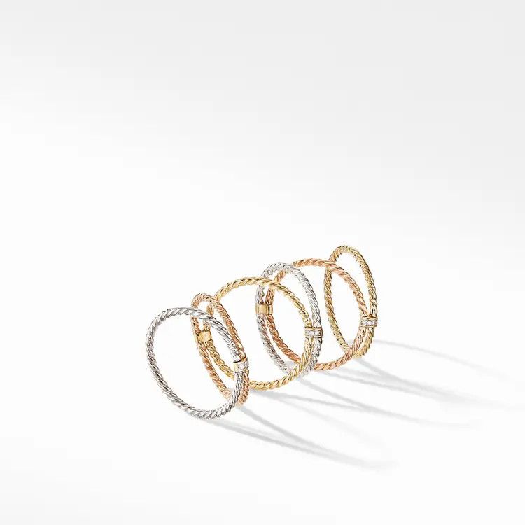 David Yurman o1s1wg111025 R14884D /Size 7 /Six Row Cable Ring in Golden Size ONE SIZE - 3 Thumbnail