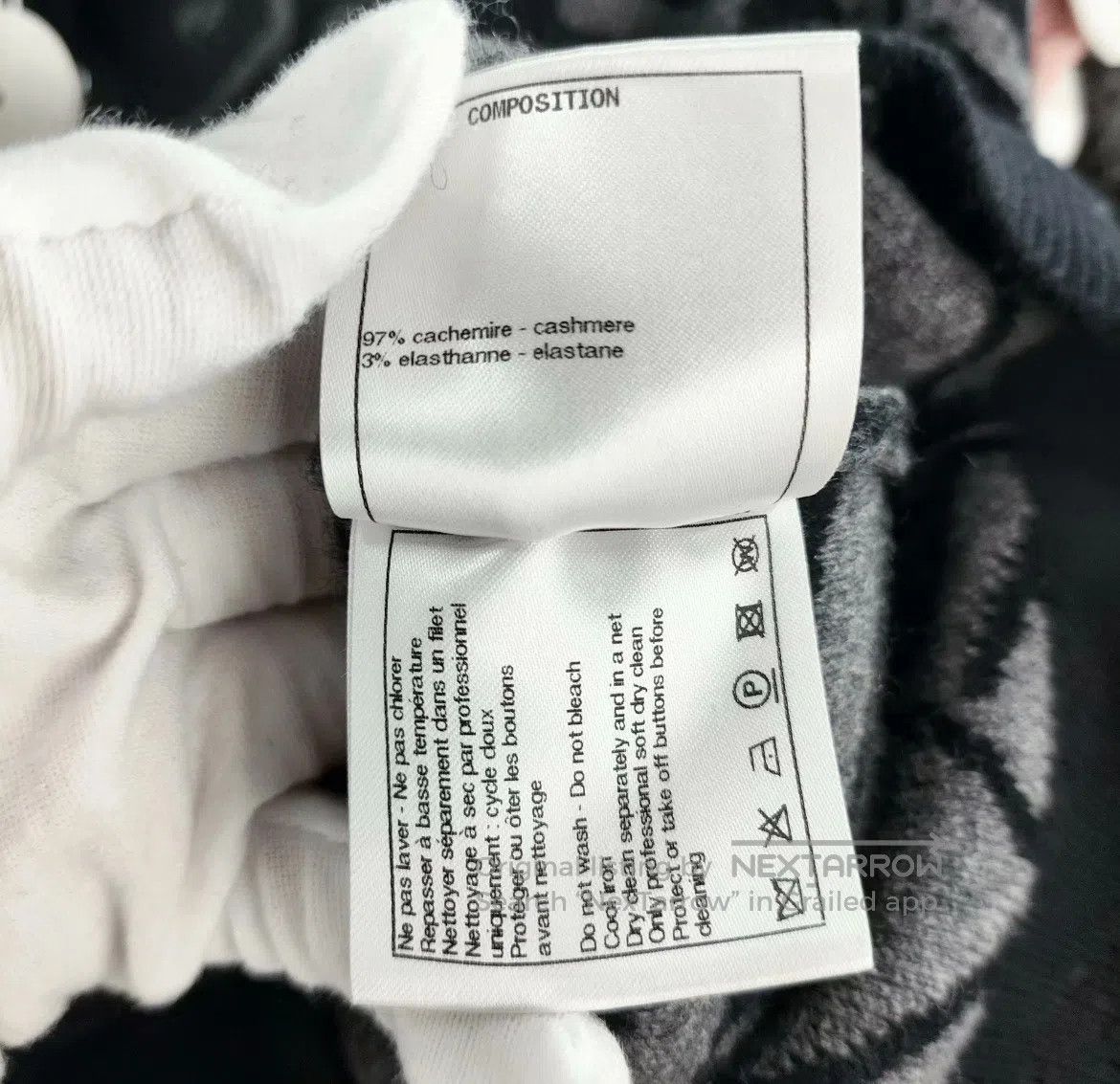 Chanel Chanel Black and grey letter logo knitted cashmere hooded Size M / US 6-8 / IT 42-44 - 6 Thumbnail