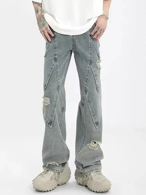 Jean High Street Heavy Industry Style Straight Casual Jeans Size US 32 / EU 48 - 1 Thumbnail
