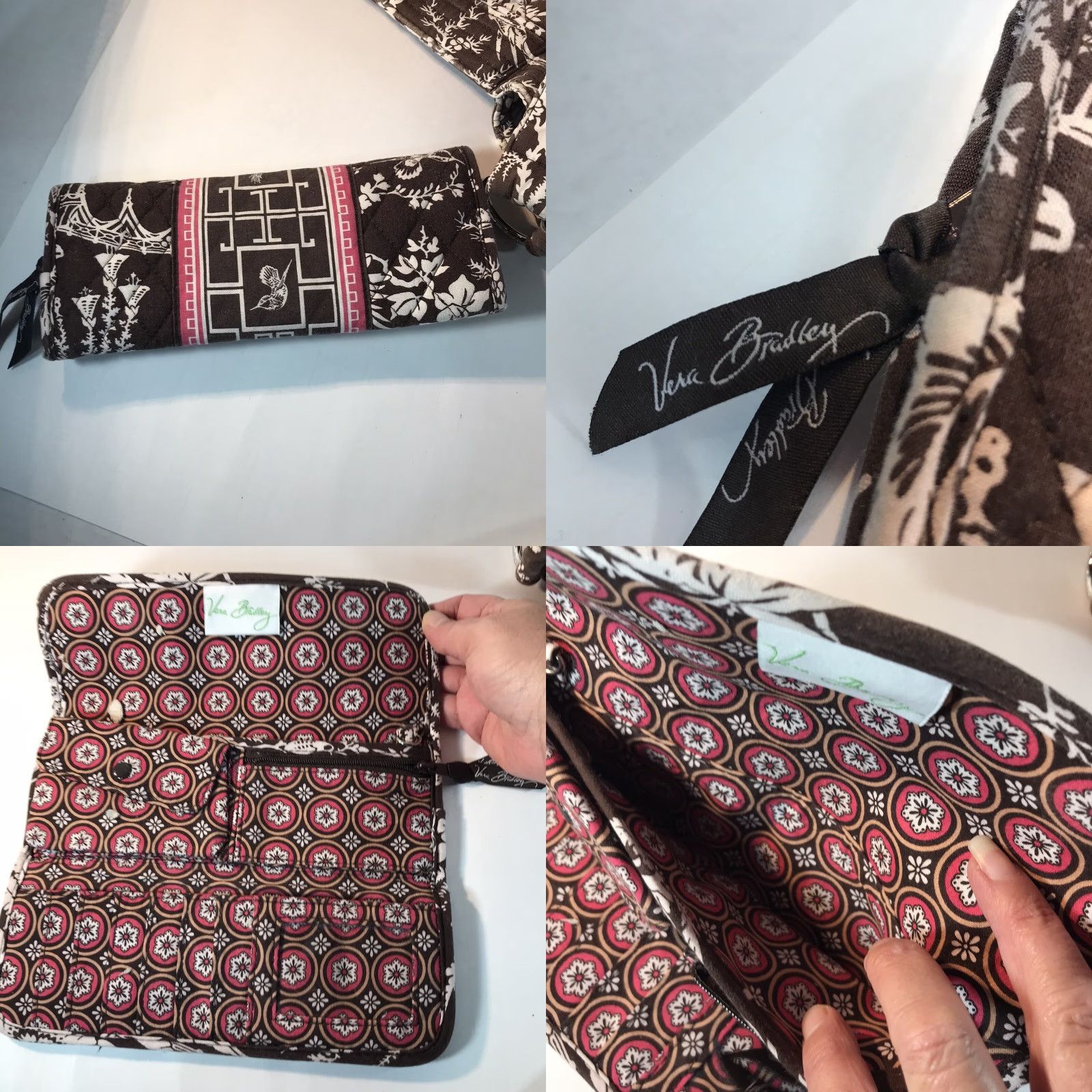 Vera Bradley Vera Bradley Medium Quilted Shoulder Bag with Matching Wallet Women Floral Cotton Casual Travel Workwear Size ONE SIZE - 8 Thumbnail