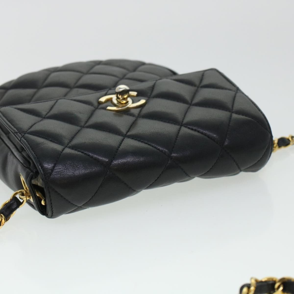 Chanel CHANEL Matelasse Turn Lock Chain Shoulder Bag Lamb Skin Size ONE SIZE - 14 Thumbnail