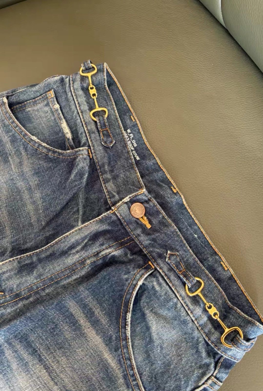 Celine Celine 2021SS Flares Union Washed Blue Flare Jeans Size US 29 - 3 Thumbnail