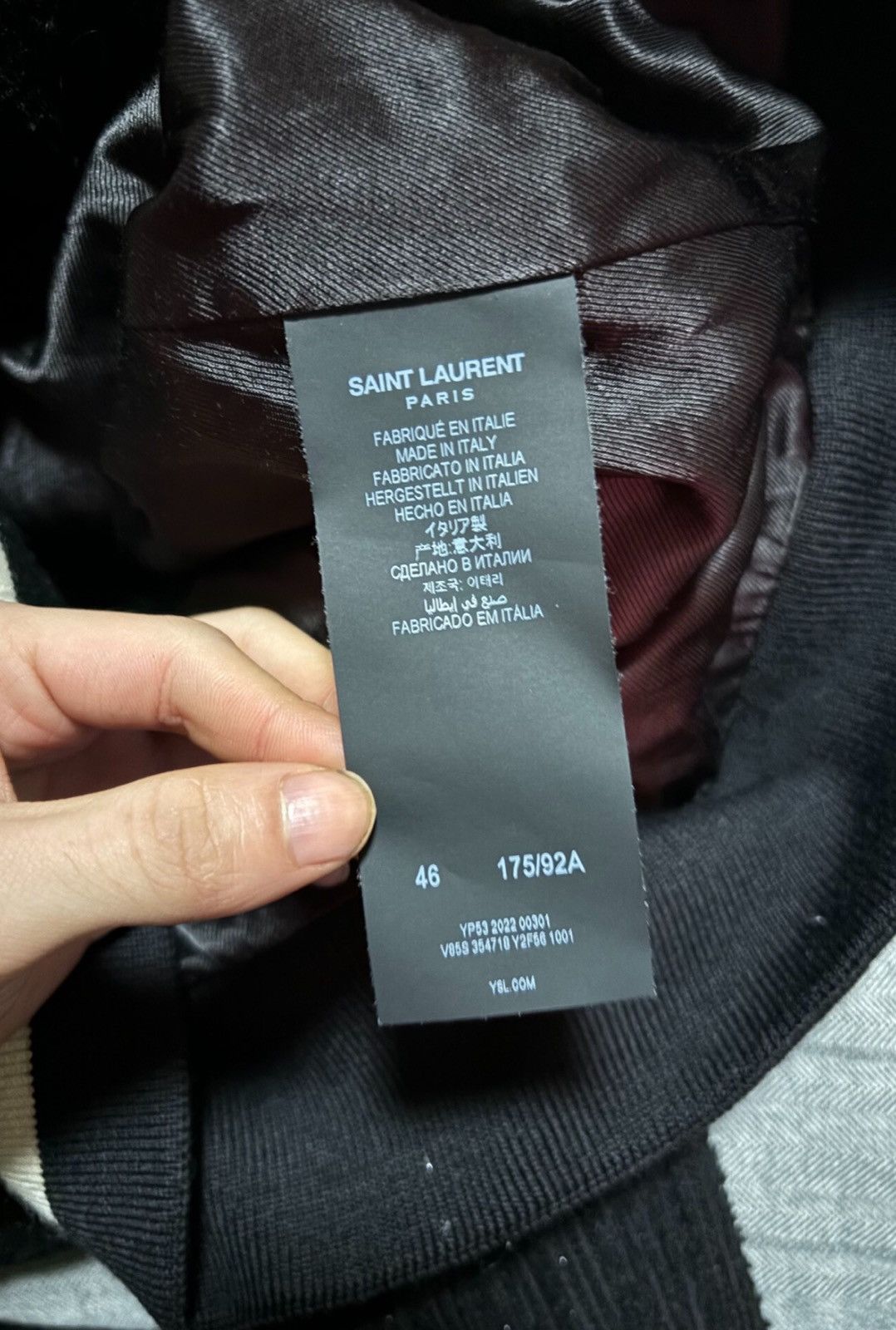Saint Laurent Paris Saint Laurent SLP 2022FW Black Fine Glitter Varsity Jacket Size US S / EU 44-46 / 1 - 8 Thumbnail