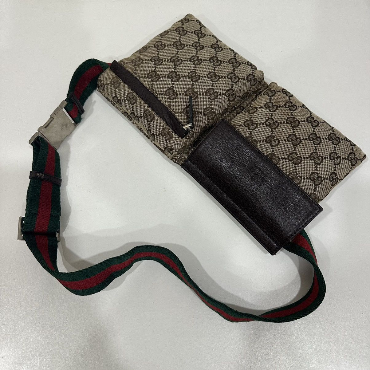 Gucci GUCCI GG CANVAS DOUBLE POCKET FANNY PACK BUMBAG 26 Size ONE SIZE - 15 Thumbnail