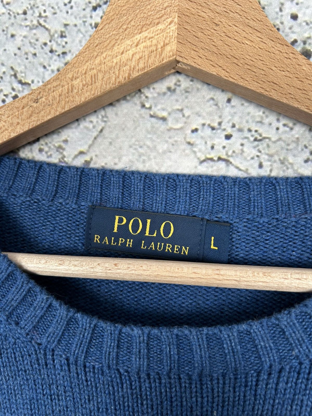 Polo Ralph Lauren Vintage Polo Ralph Lauren Blue Sweater Knitwear 90s Archive Size US L / EU 52-54 / 3 - 5 Thumbnail