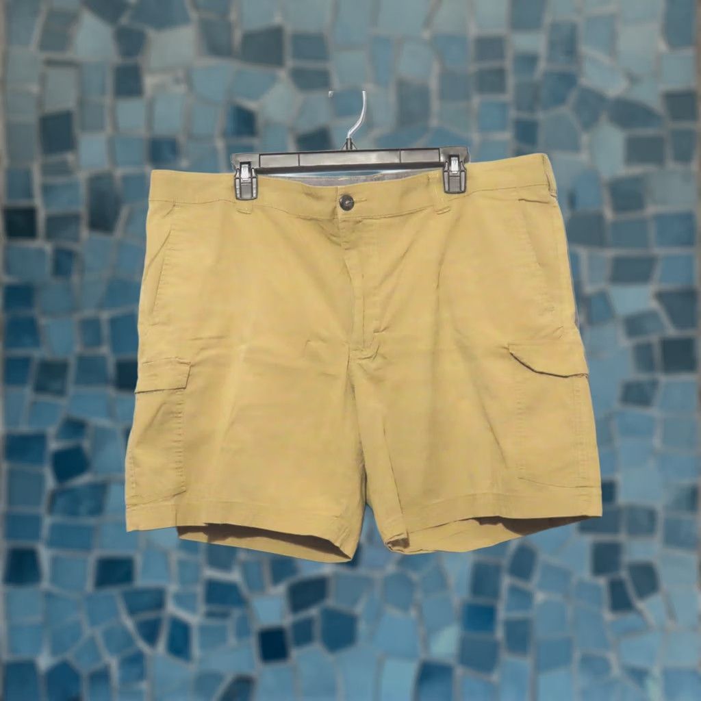 Vintage Columbia Men Tan Flat Front Outdoor Hiking Cargo Short Regular 42 Cargo Pocket Cotton Canvas 8in Inseam Mens Summer Casual Logo" Size US 42 / EU 58 - 1 Thumbnail