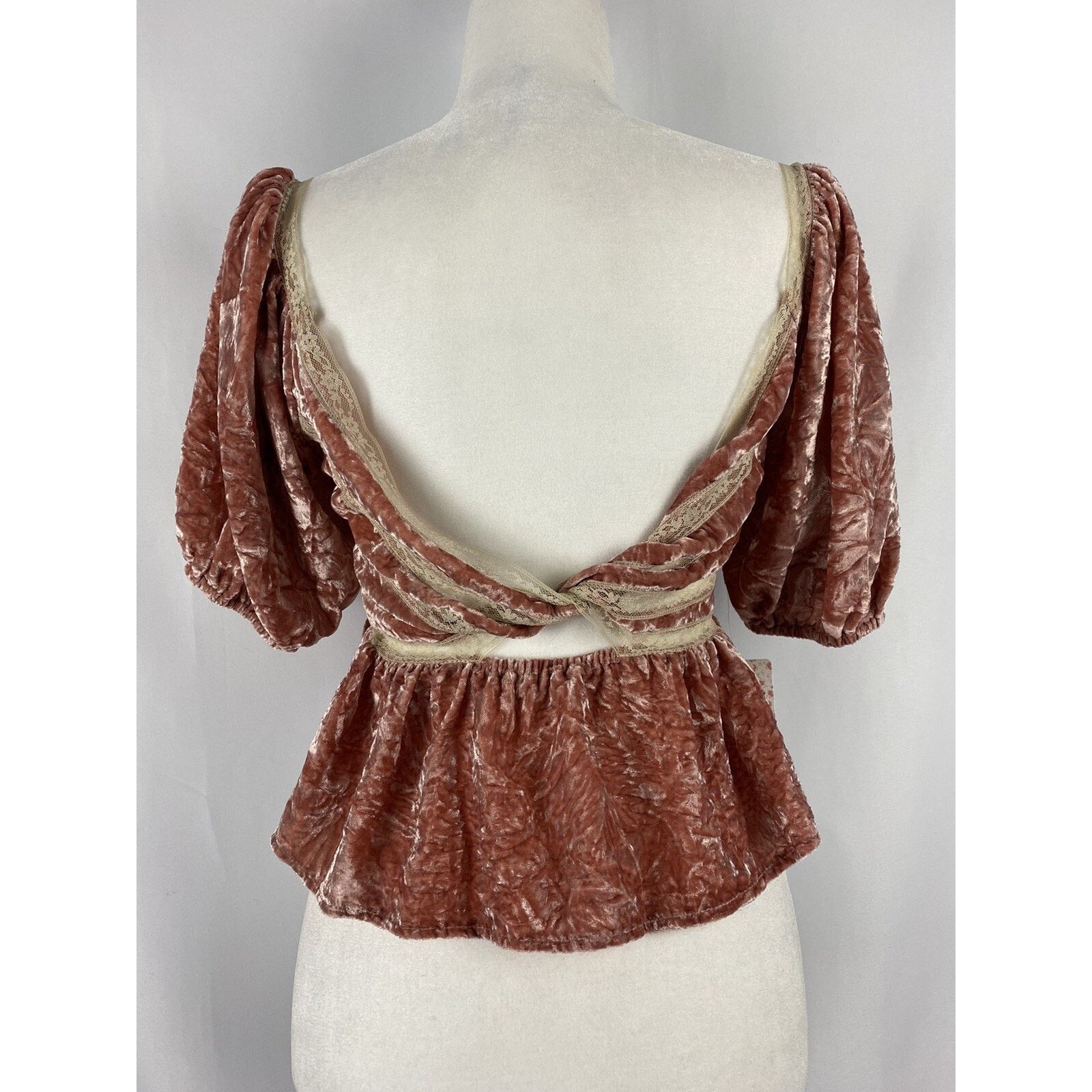Free People New Free People Yours Truly Velvet Crop Top Size SA002092 Size S / US 4 / IT 40 - 4 Thumbnail