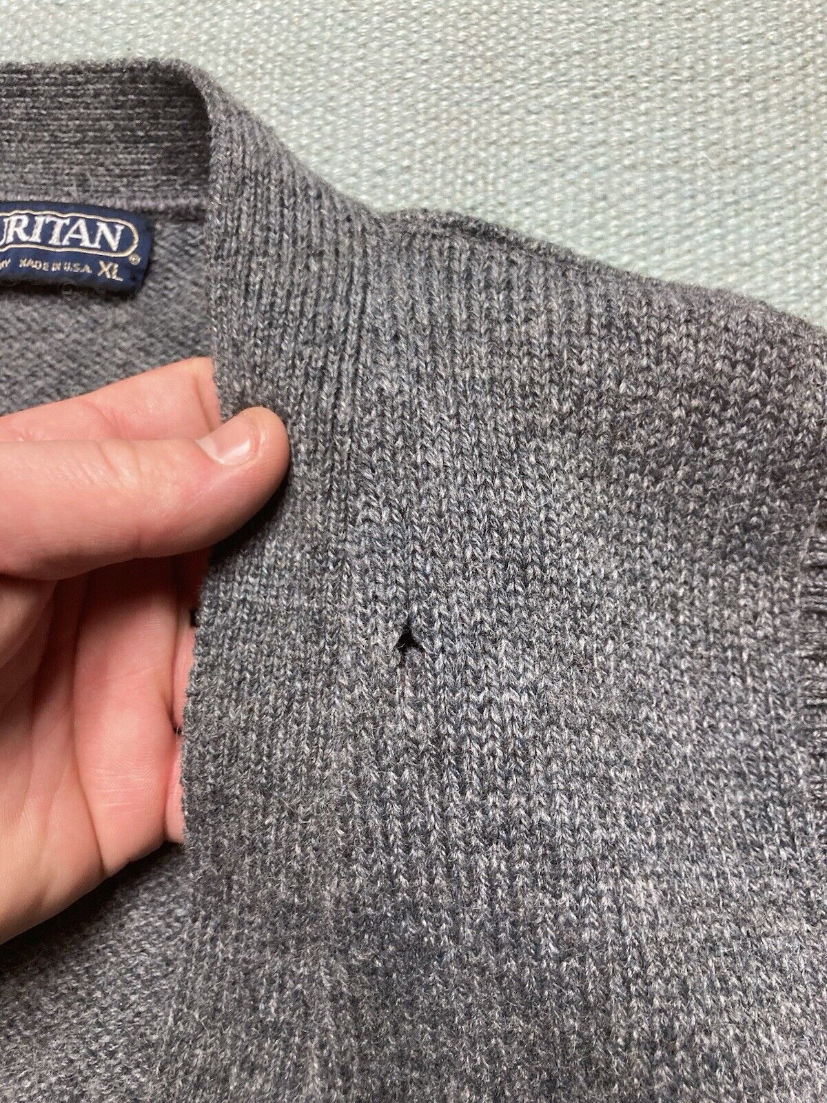 Puritan × Vintage VTG 70s puritan sweater vest wool blend cardigan button XL Size US XL / EU 56 / 4 - 5 Thumbnail