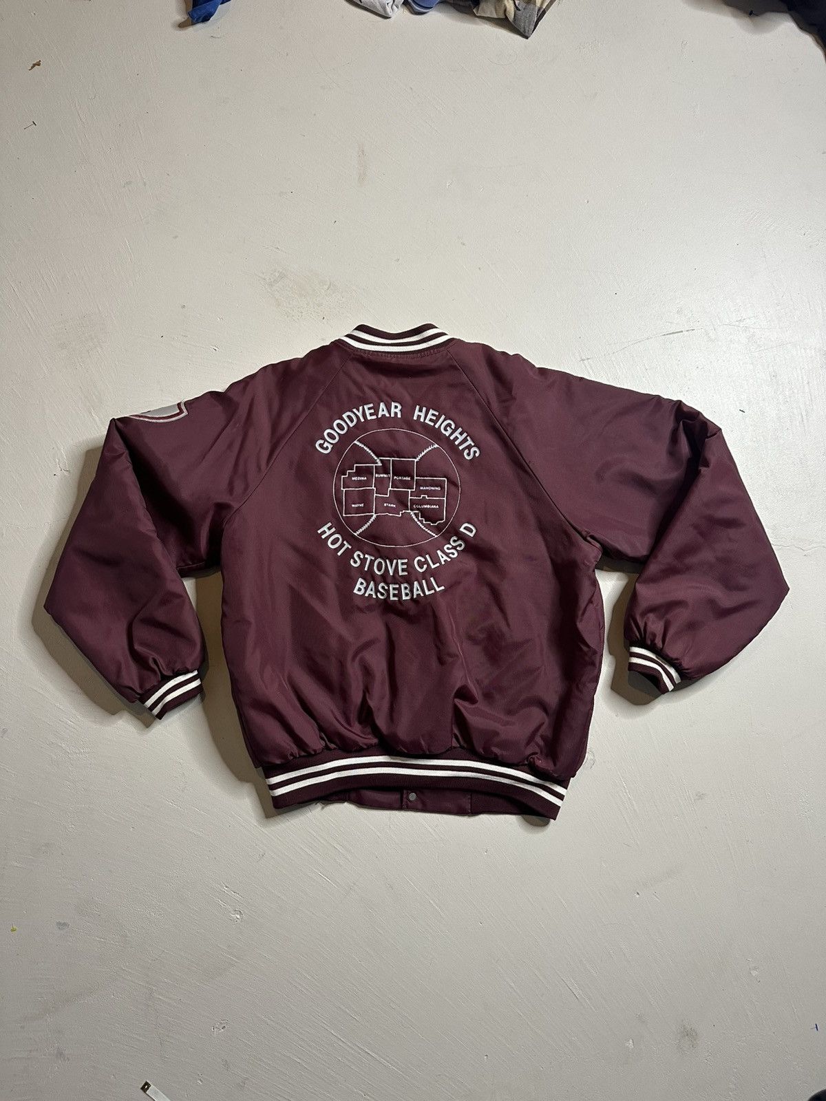 Vintage Vintage 90s Made In USA Highschool Baseball Bomber Jacket Size US L / EU 52-54 / 3 - 7 Thumbnail