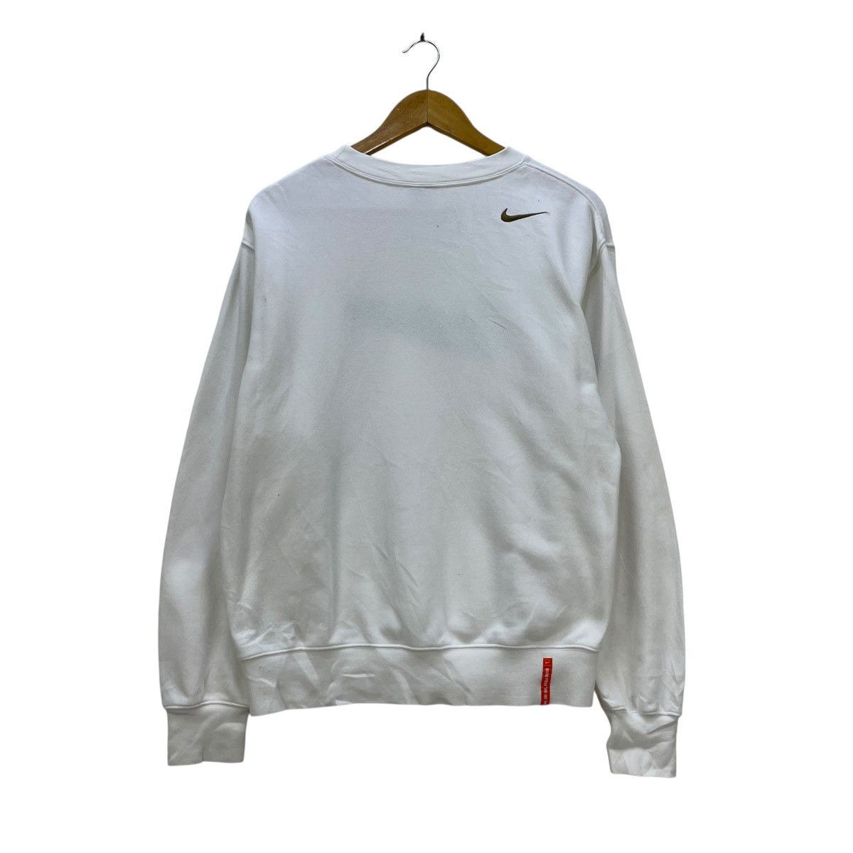 Nike 💥Vintage Nike Shaggy Swoosh Center Logo Crewneck Sweatshirt Size US M / EU 48-50 / 2 - 2 Thumbnail