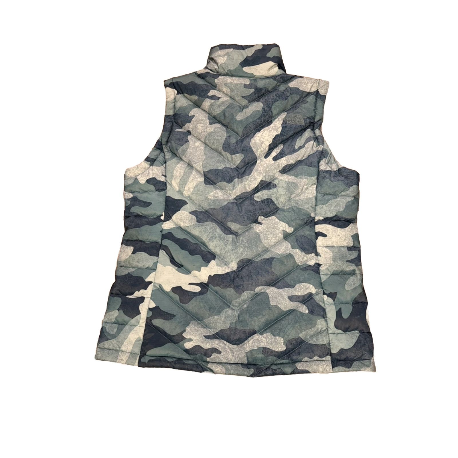 The North Face The North Face 550 Down Teal/Blue Camo Puffer Vest Women’s Medium Zip Quilted Insulated Casual Travel Regular Size Size M / US 6-8 / IT 42-44 - 2 Thumbnail