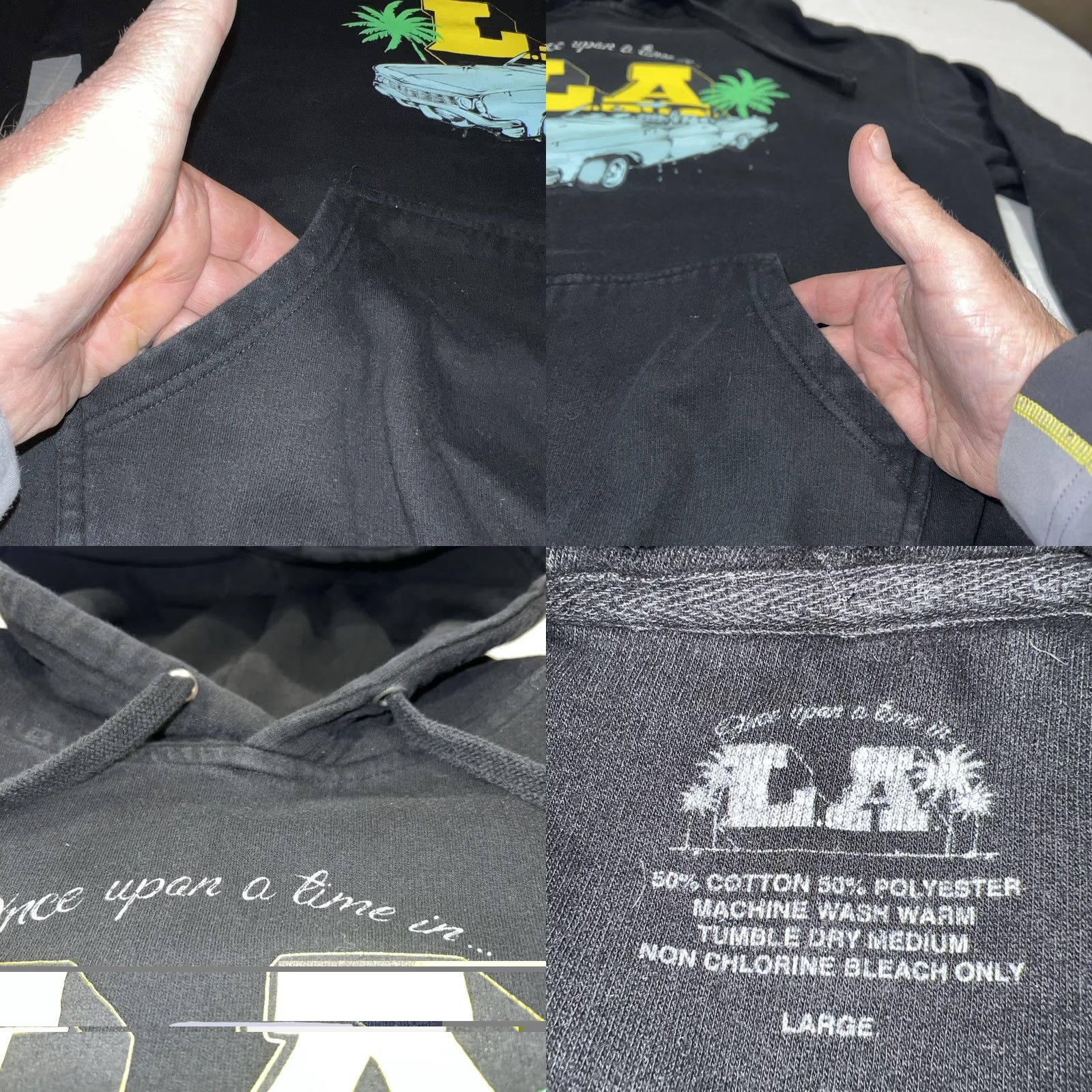 Vintage VINTAGE Once Upon A Time In LA Snoop Dogg 50 Cent Concert Sweatshirt Hoodie Large Black Mens Hoodie Size US L / EU 52-54 / 3 - 8 Thumbnail