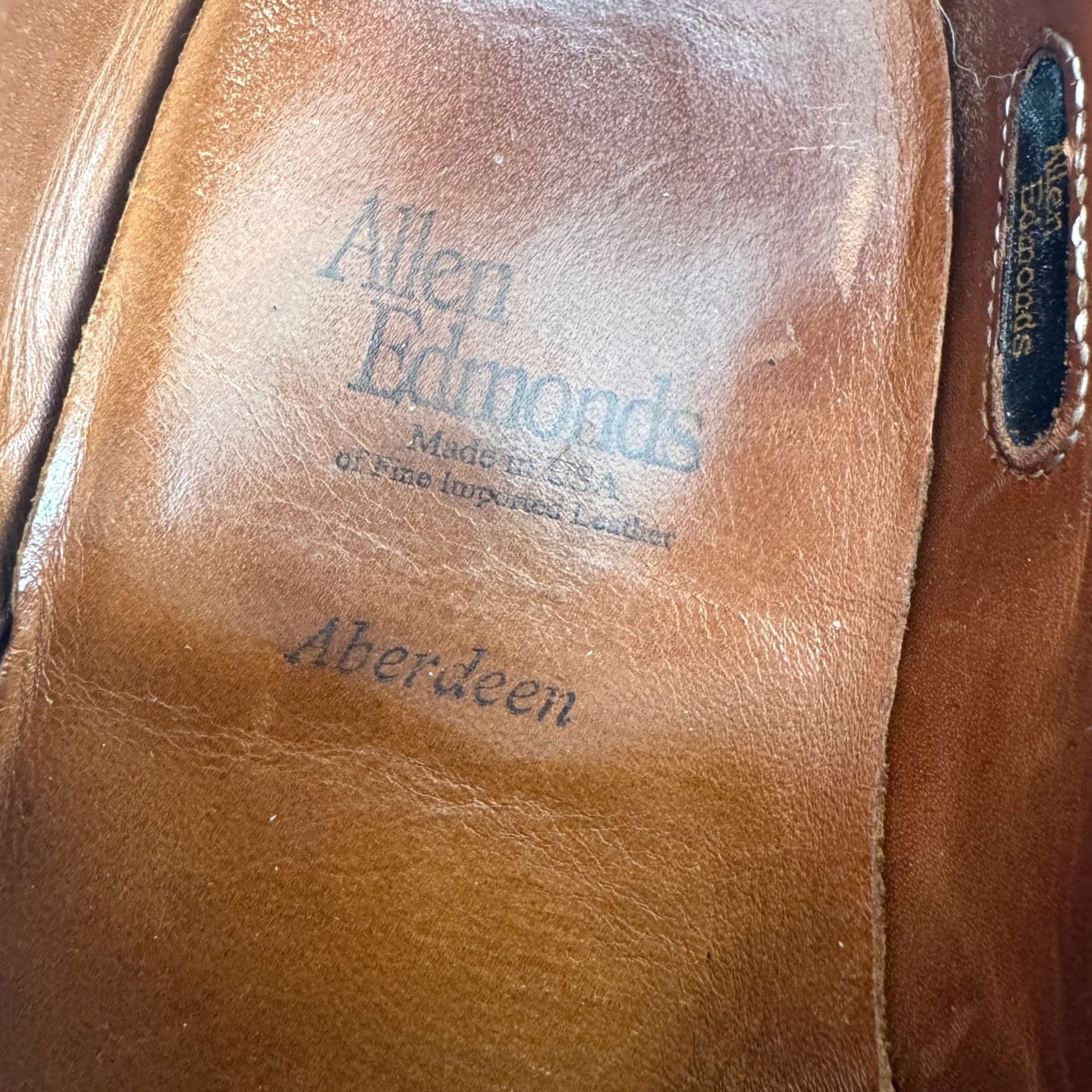 Allen Edmonds Allen Edmonds Aberdeen Brown Mens 11 D Wingtip Derby Leather Dainite Sole 8022 Size US 11 / EU 44 - 3 Thumbnail