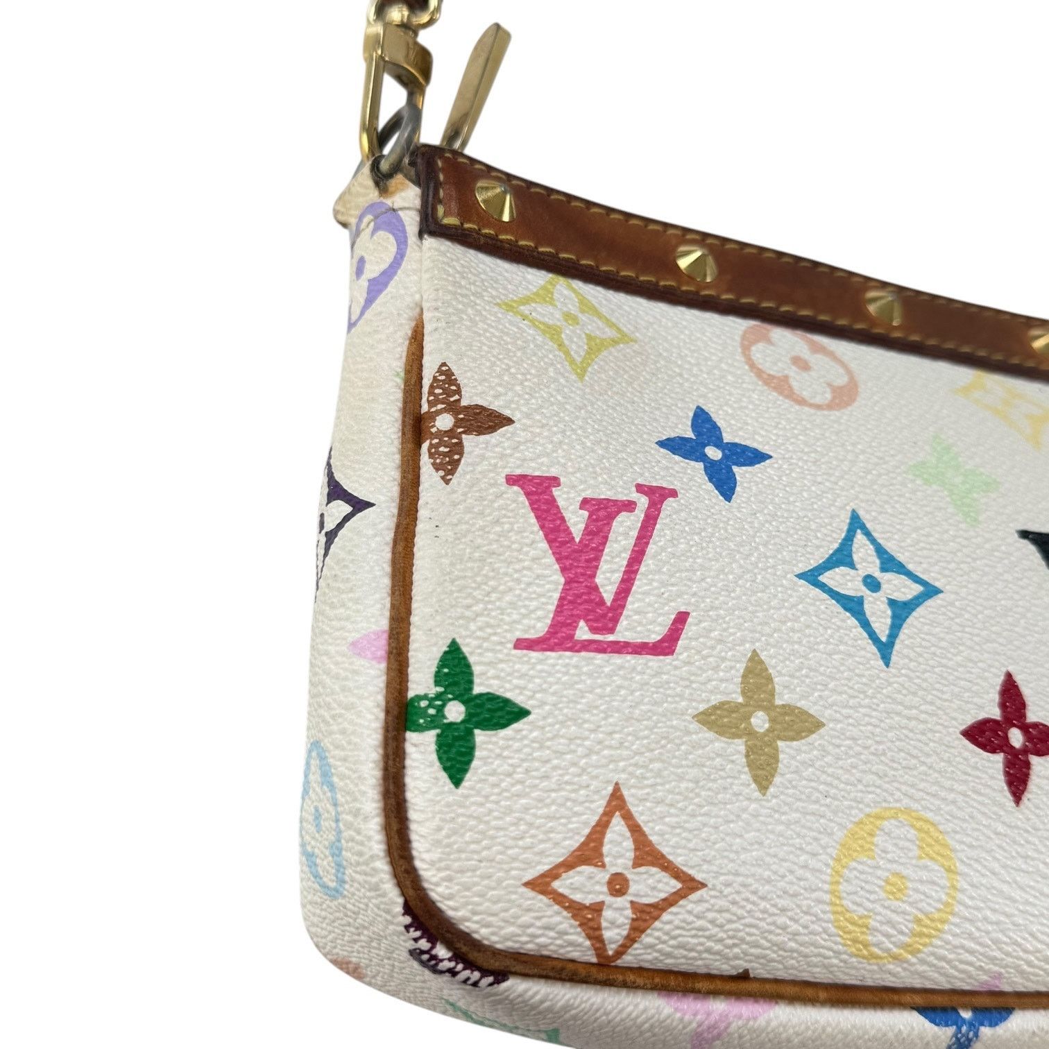 Louis Vuitton Louis Vuitton Murakami Multicolor Studded Pochette Bag Size ONE SIZE - 11 Thumbnail