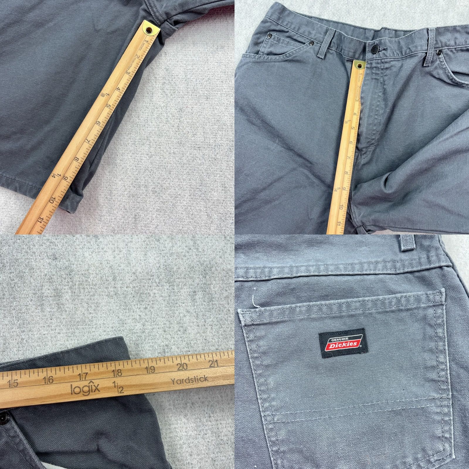 Dickies Dickies Carpenter Shorts Men 36 Gray Canvas Work Bermuda 5-Pocket Relaxed Rise High 11in Regular Size 36 Gray Dickies Mens Vintage No N/A Size US 36 / EU 52 - 8 Thumbnail