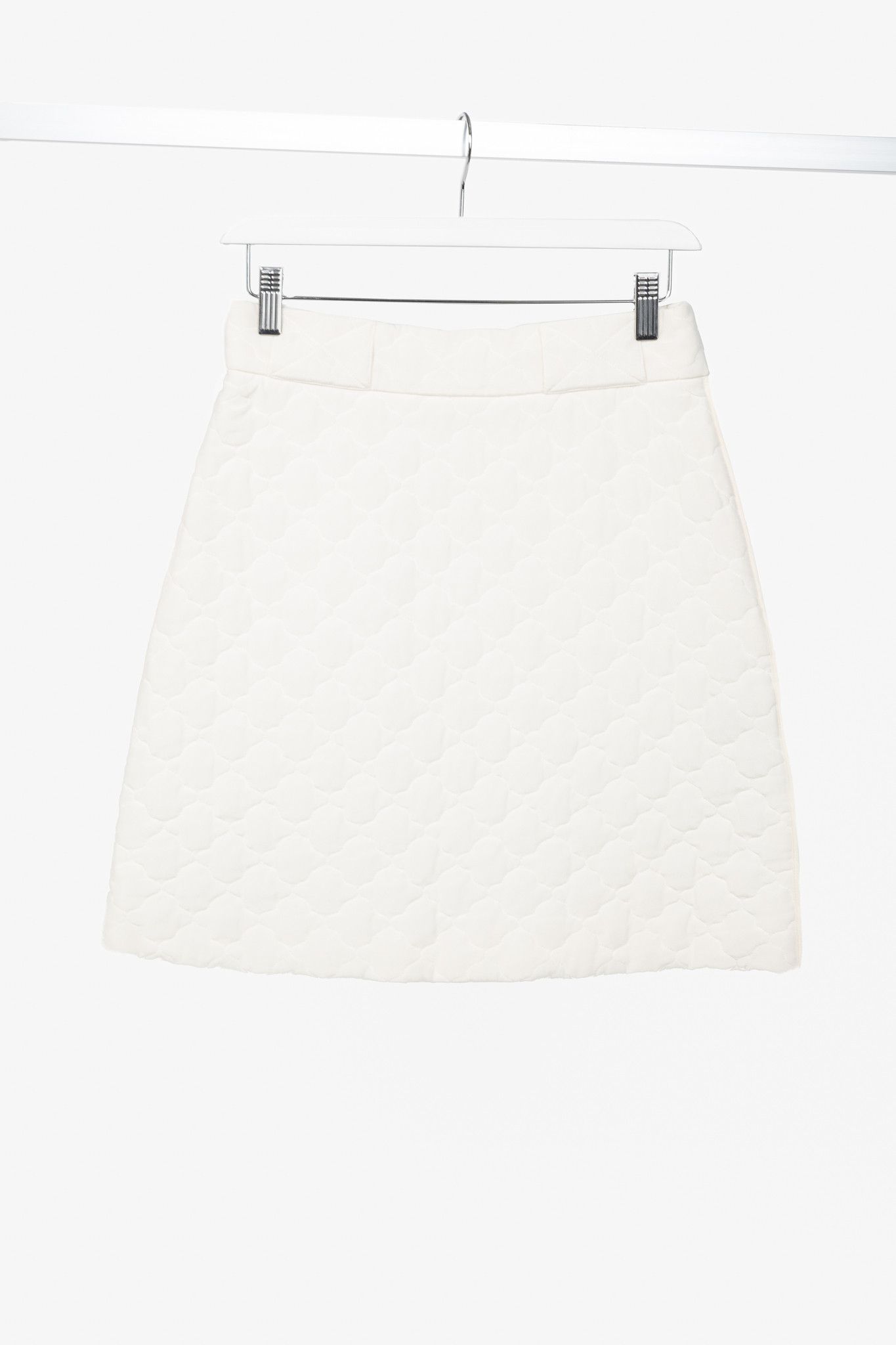 Fendi Fendi SS20 Runway Quilted Silk Crepe de Chine Mini Skirt Size 27" / US 4 / IT 40 - 1 Thumbnail