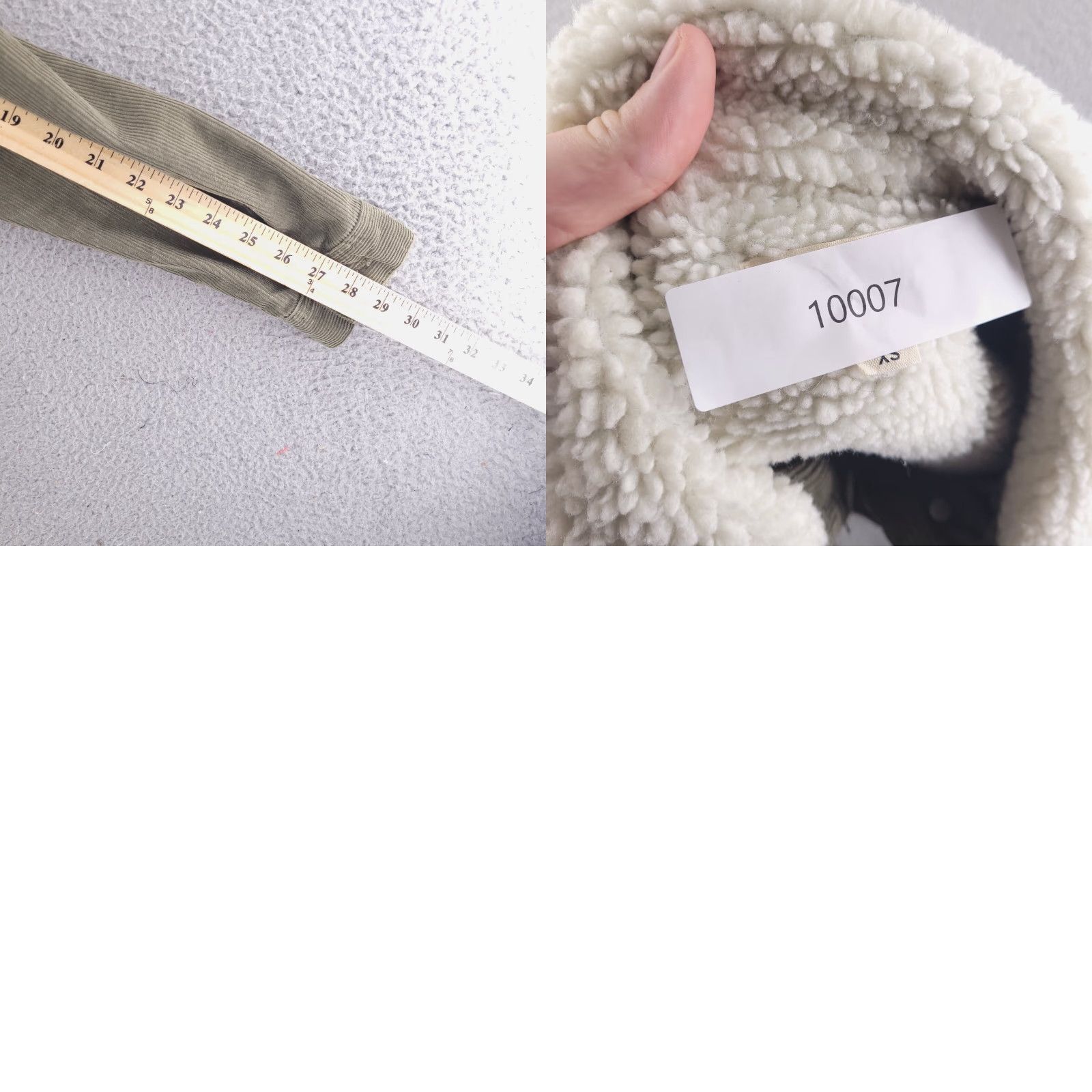 Pacsun Pacsun Jacket Womens XS Corduroy Button Trucker Fleece Olive Brown Sherpa Size XS / US 0-2 / IT 36-38 - 9 Thumbnail