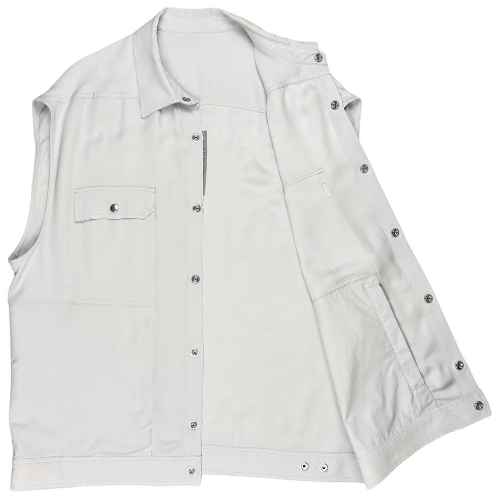 Rick Owens Rick Owens Jumbo Crepe Vest Oyster - SS21 Size US L / EU 52-54 / 3 - 3 Thumbnail