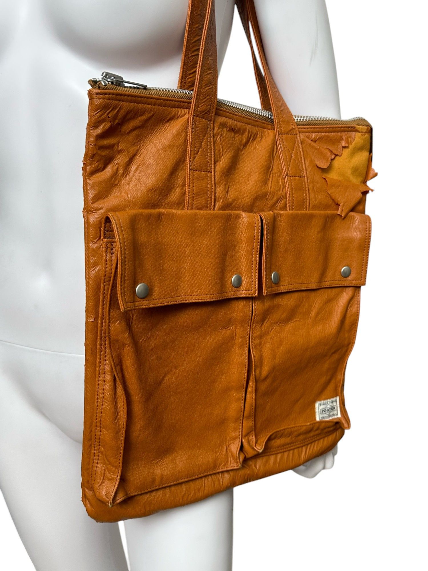 Porter Yoshida Porter 1990s Multipocket Brown Leather Handbag Size ONE SIZE - 3 Thumbnail
