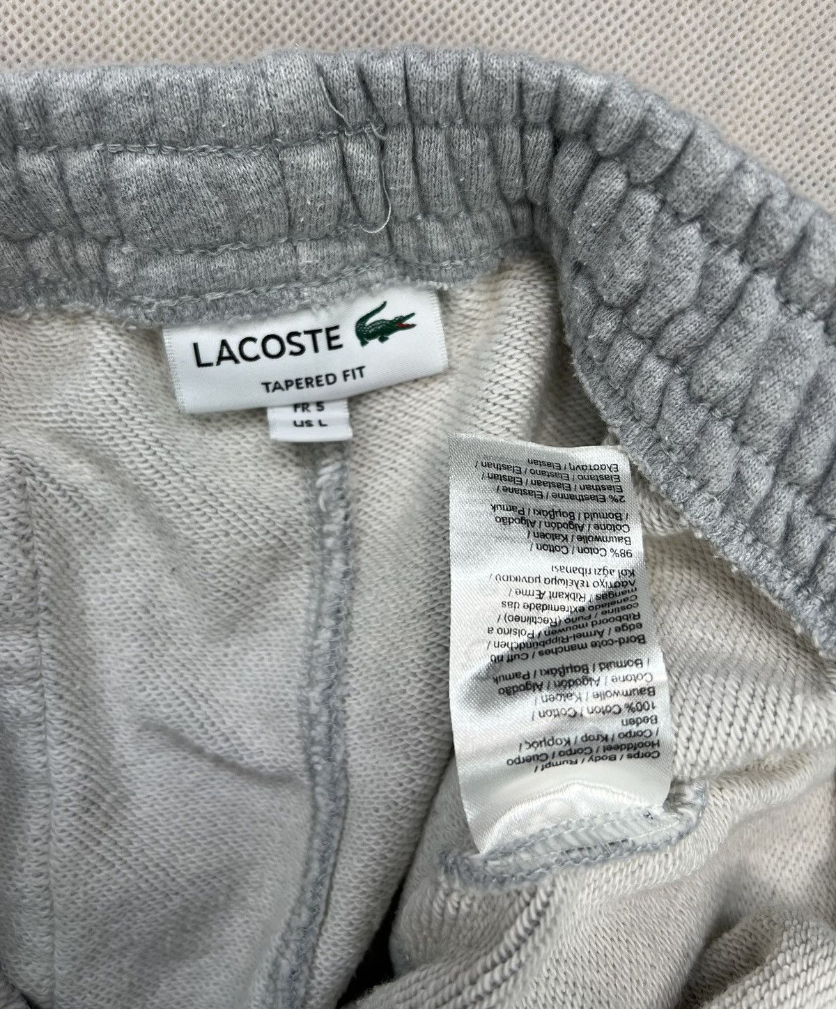 Lacoste Pants Lacoste Big Logo Grey Size US 34 / EU 50 - 3 Thumbnail