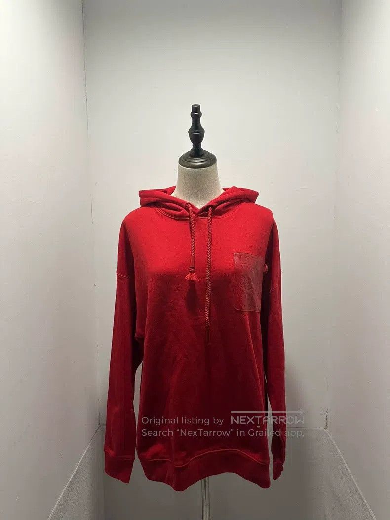 Loewe Loewe Leather logo large hoodie Size S / US 4 / IT 40 - 1 Thumbnail
